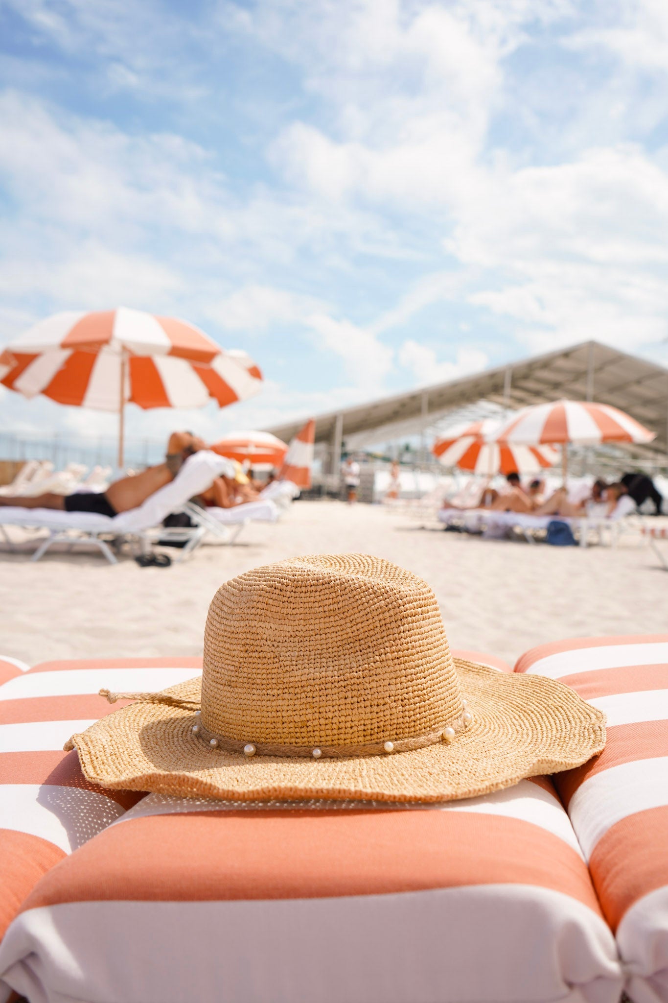 Beach Cowboy Hat with Pearls