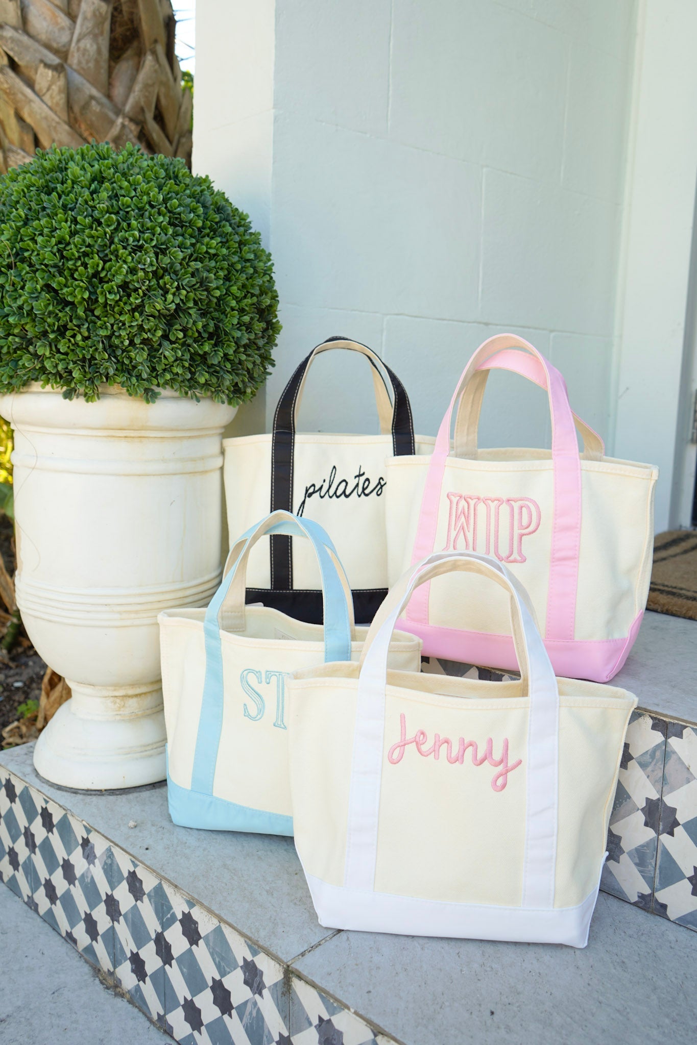 Mini Canvas Tote - Embroidered