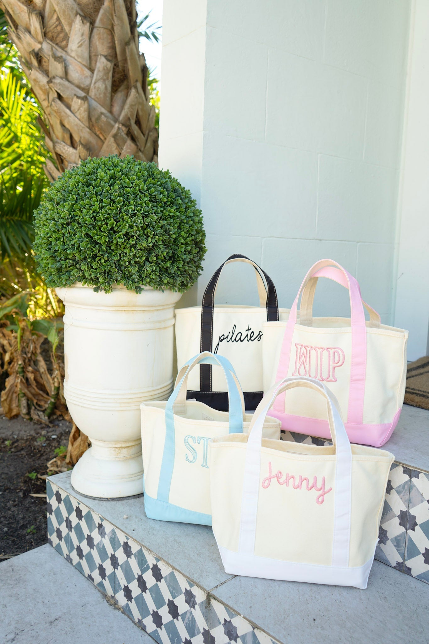 Mini Canvas Tote - Embroidered