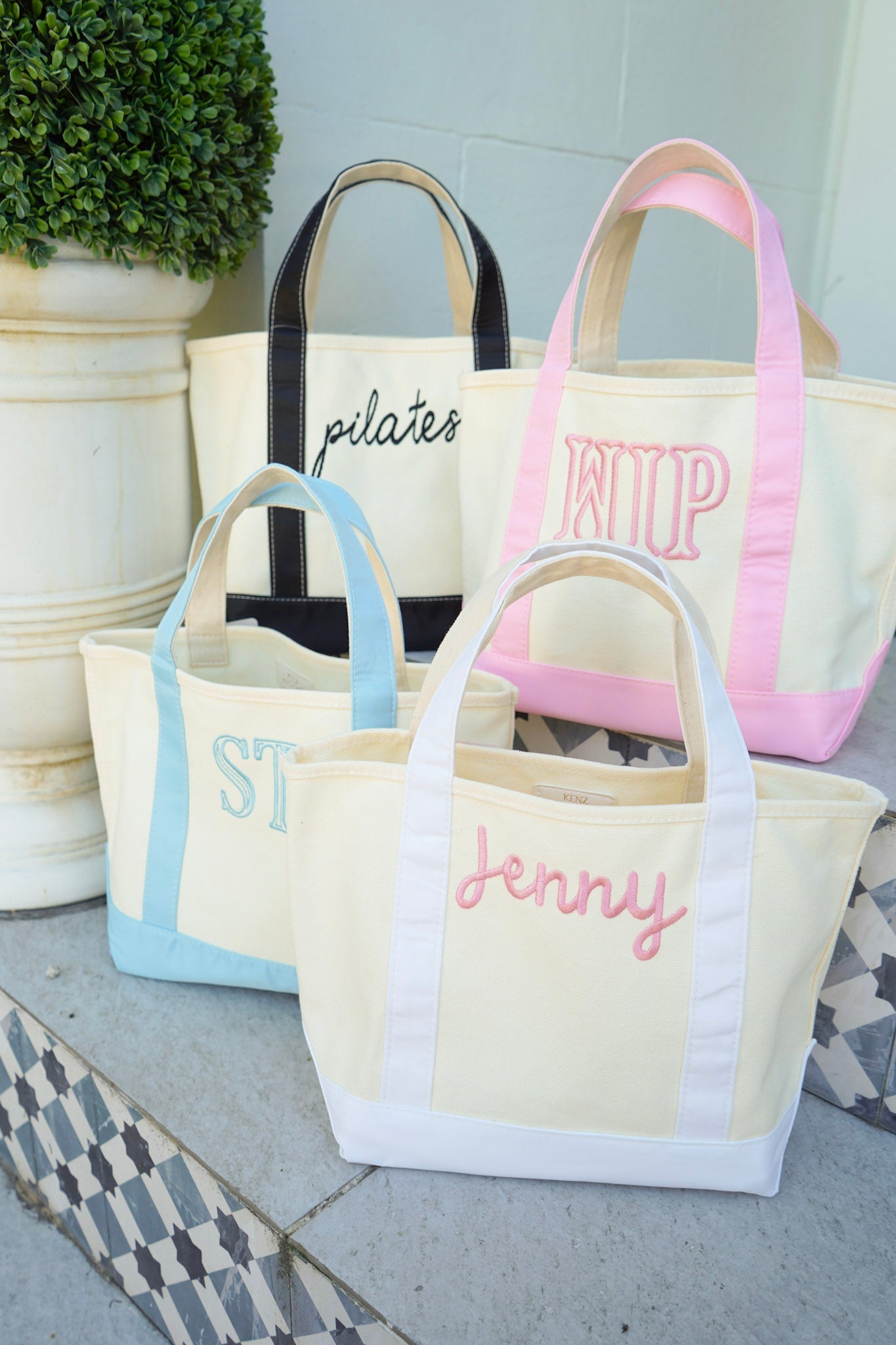 Mini Canvas Tote - Embroidered