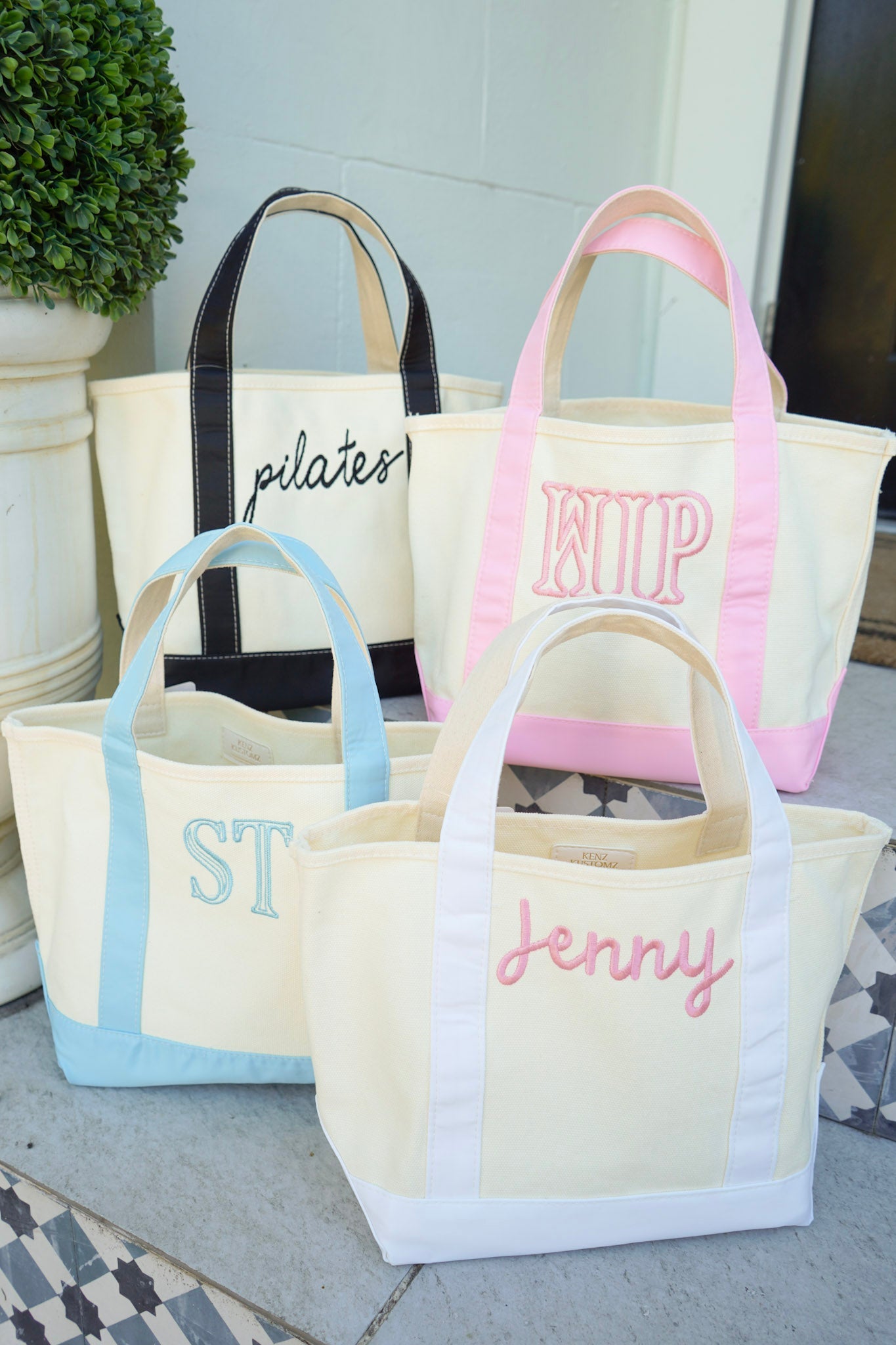 Mini Canvas Tote - Embroidered