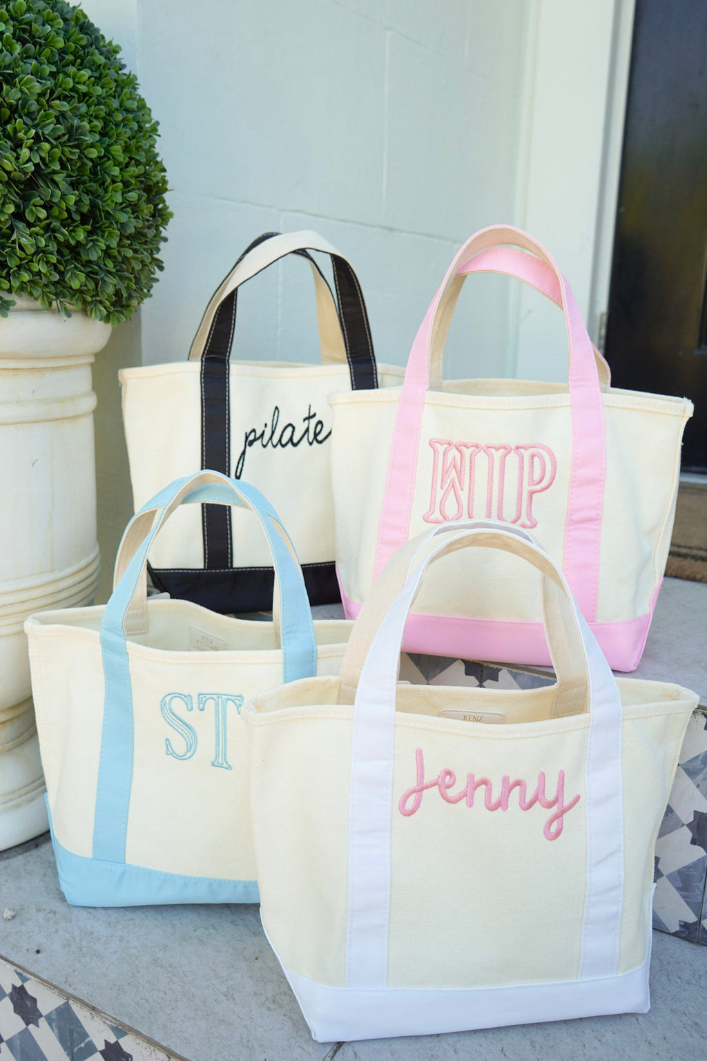 Mini Canvas Tote - Embroidered
