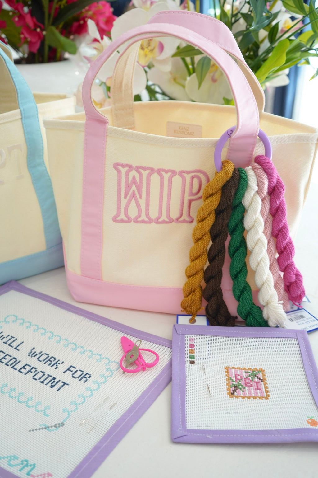 Mini Canvas Tote - Embroidered