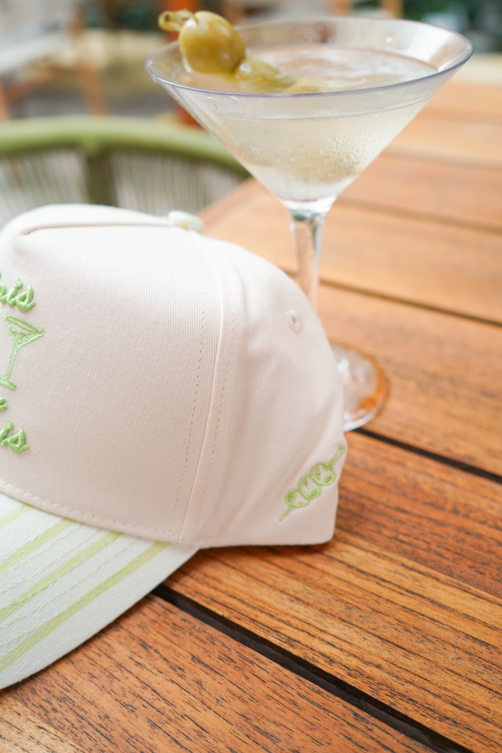 Bikinis & Dirty Martinis - Green Stripe Trucker Hat
