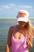 Apres Sun - Pink Canvas Trucker Hat