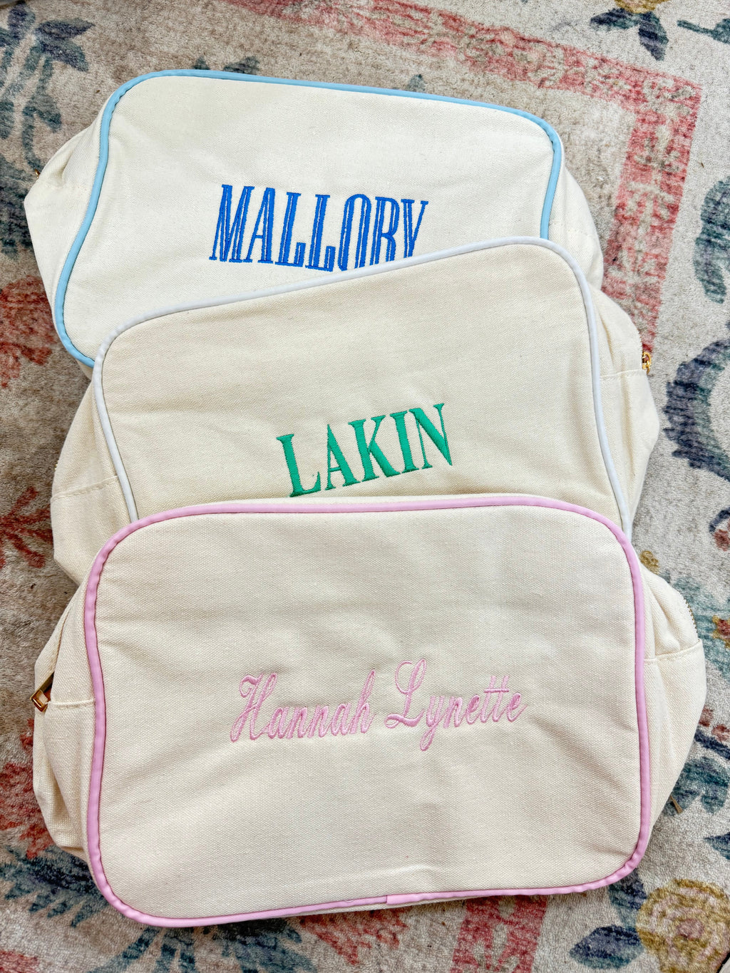 Canvas Makeup Bag Collection - PLAIN NO EMBROIDERY