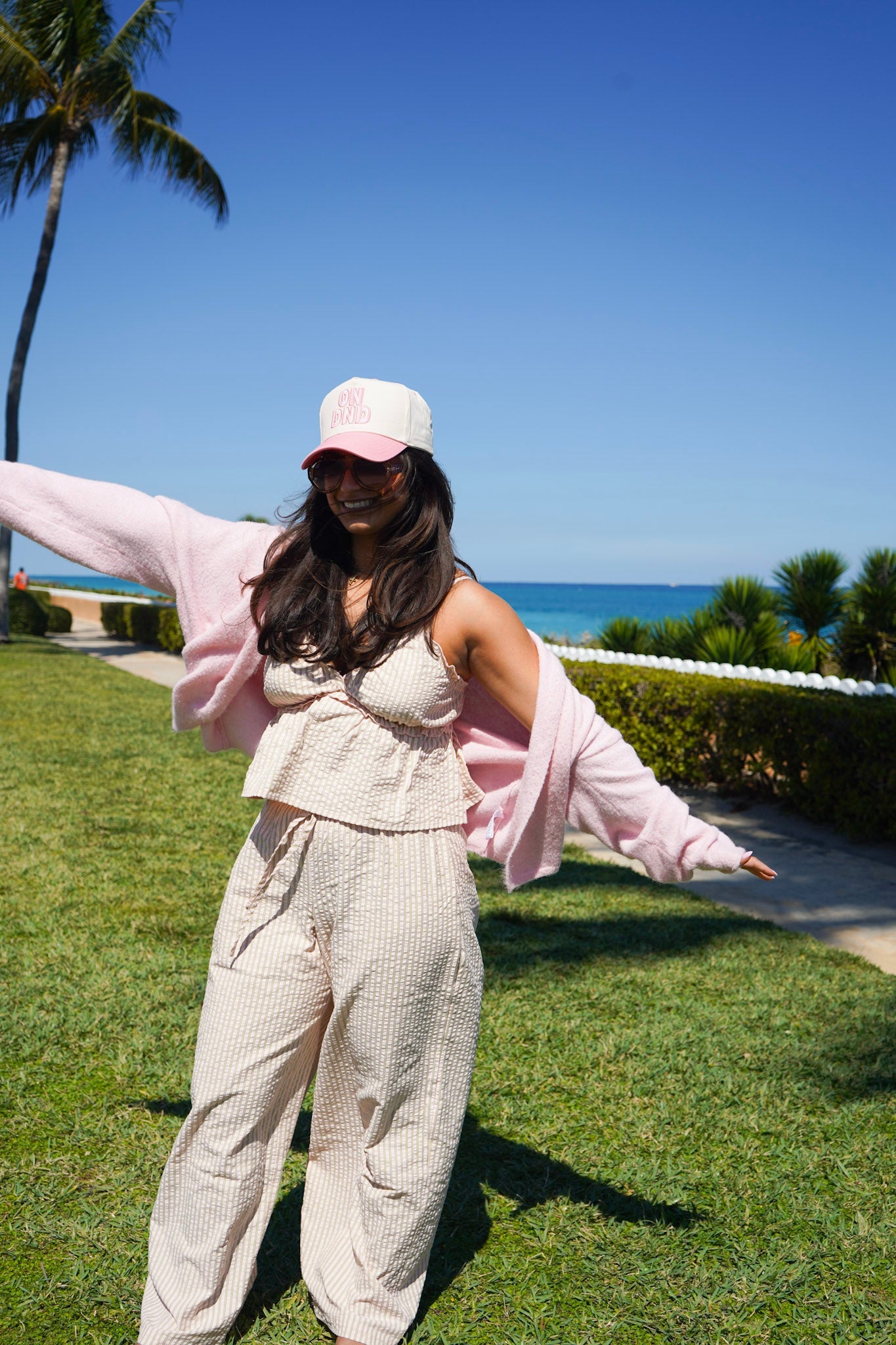 ON DND - Pink Vintage Trucker Hat