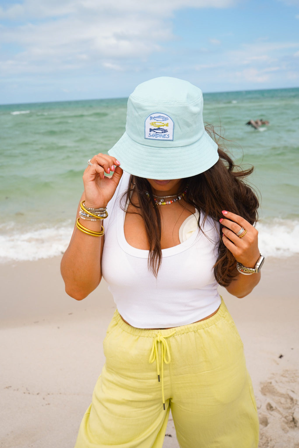 Sardines Hat - Pink & Blue