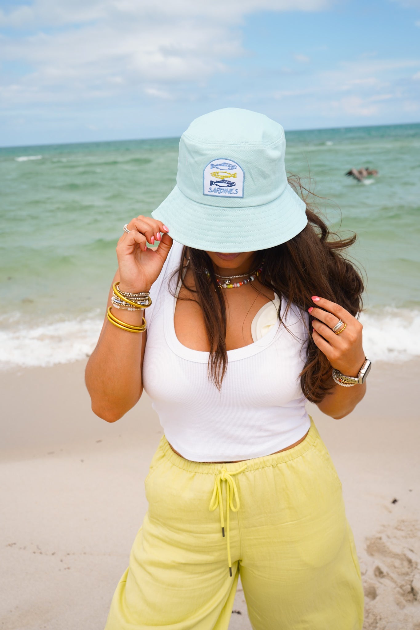 Sardines Hat - Pink & Blue