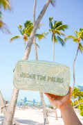 Under the Palms - Green Scallops Large Clear Coat Bag