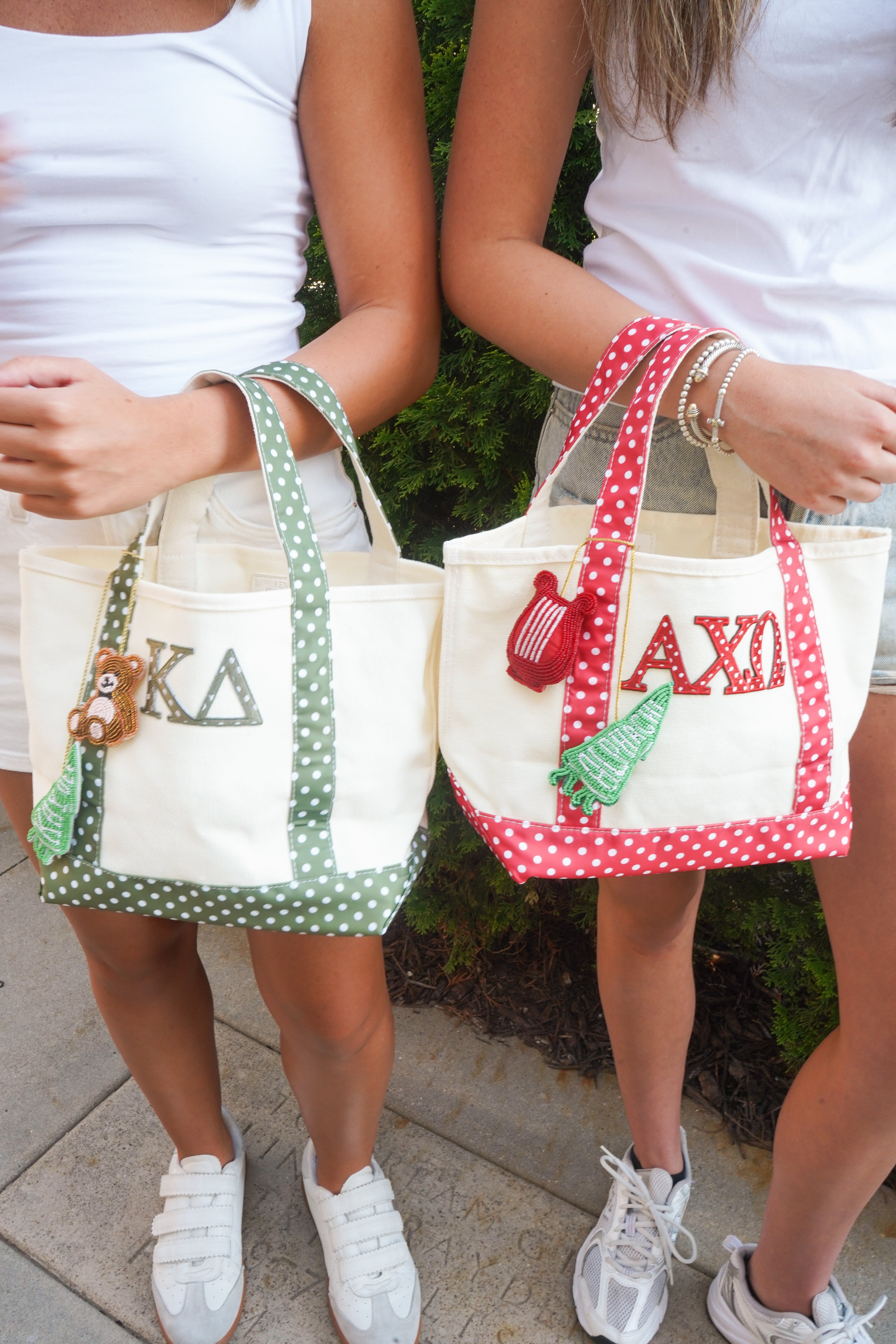 Sorority Mini Polka Dot Canvas Tote