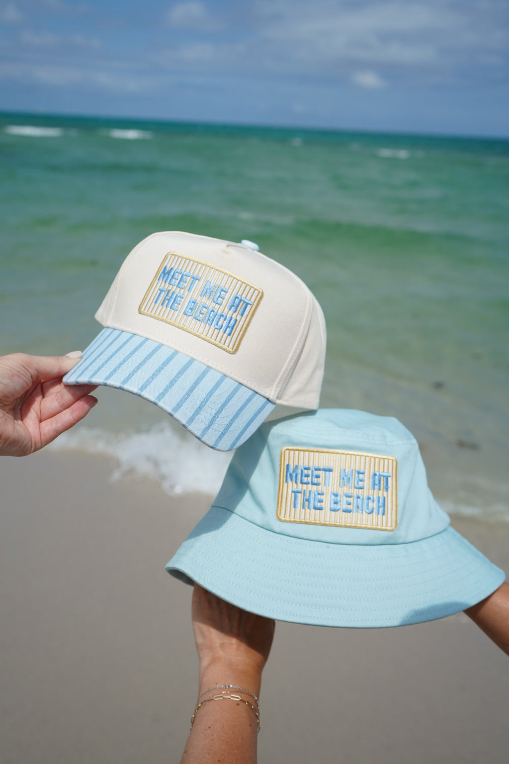 Meet Me At The Beach Yellow/Blue Hat