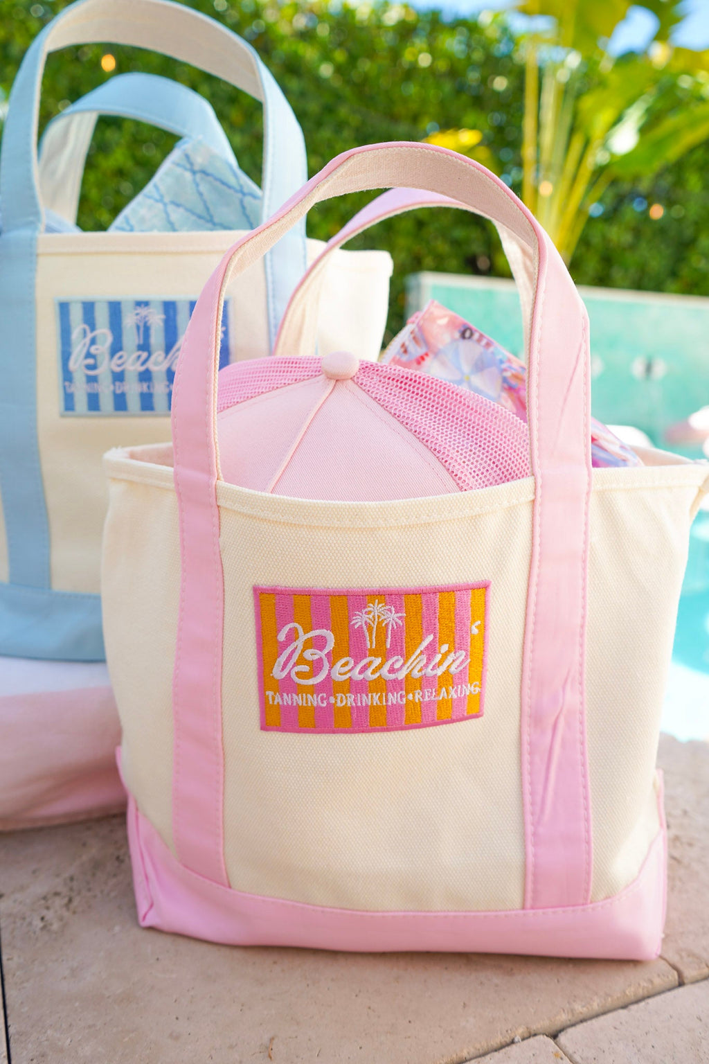 Beachin' - Mini Canvas Tote