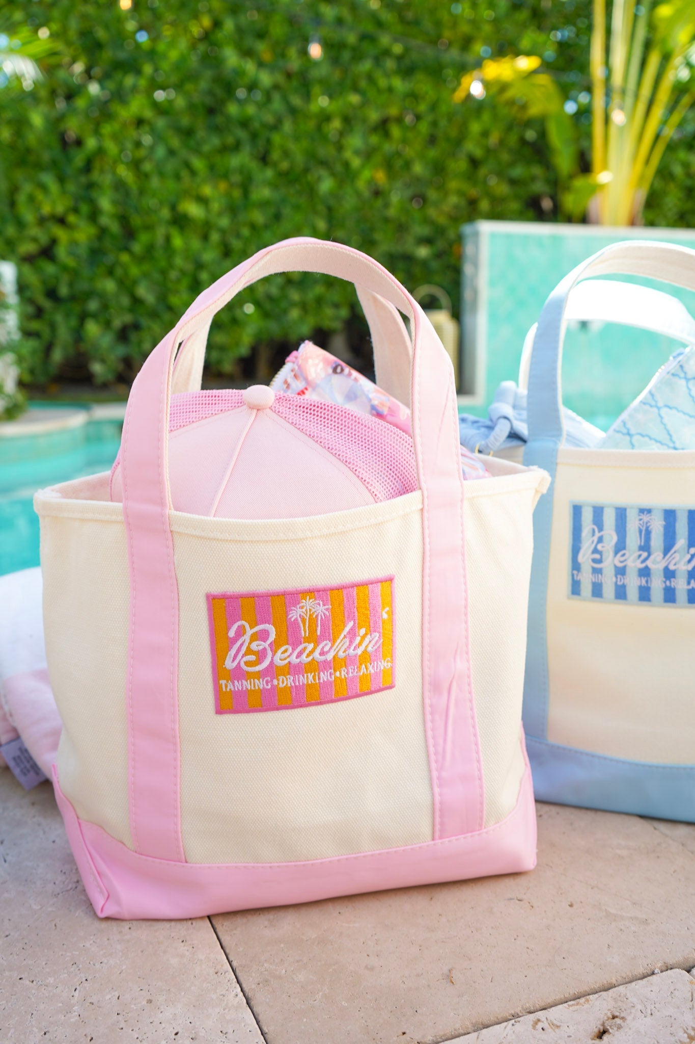 Beachin' - Mini Canvas Tote