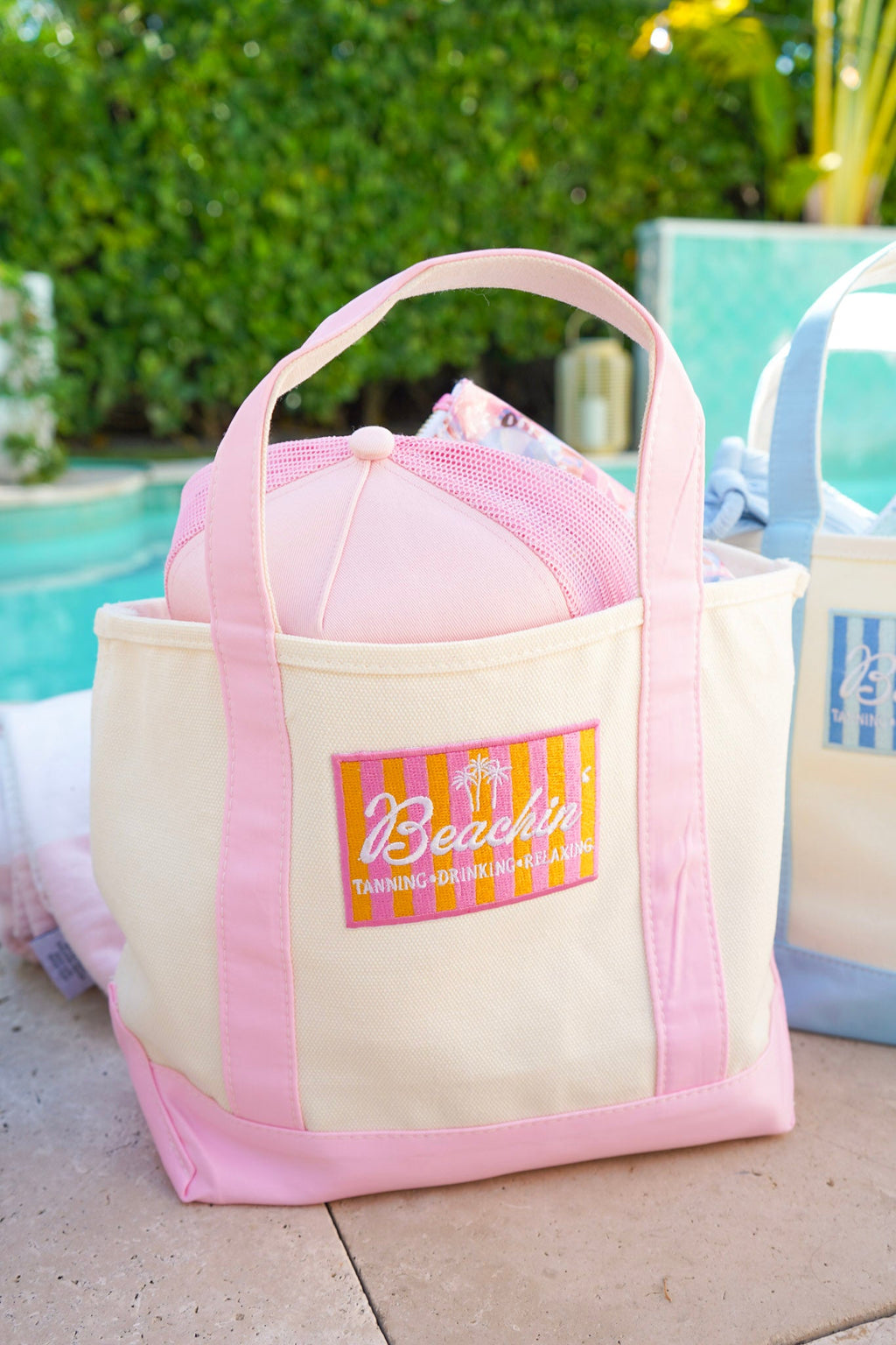 Beachin' - Mini Canvas Tote