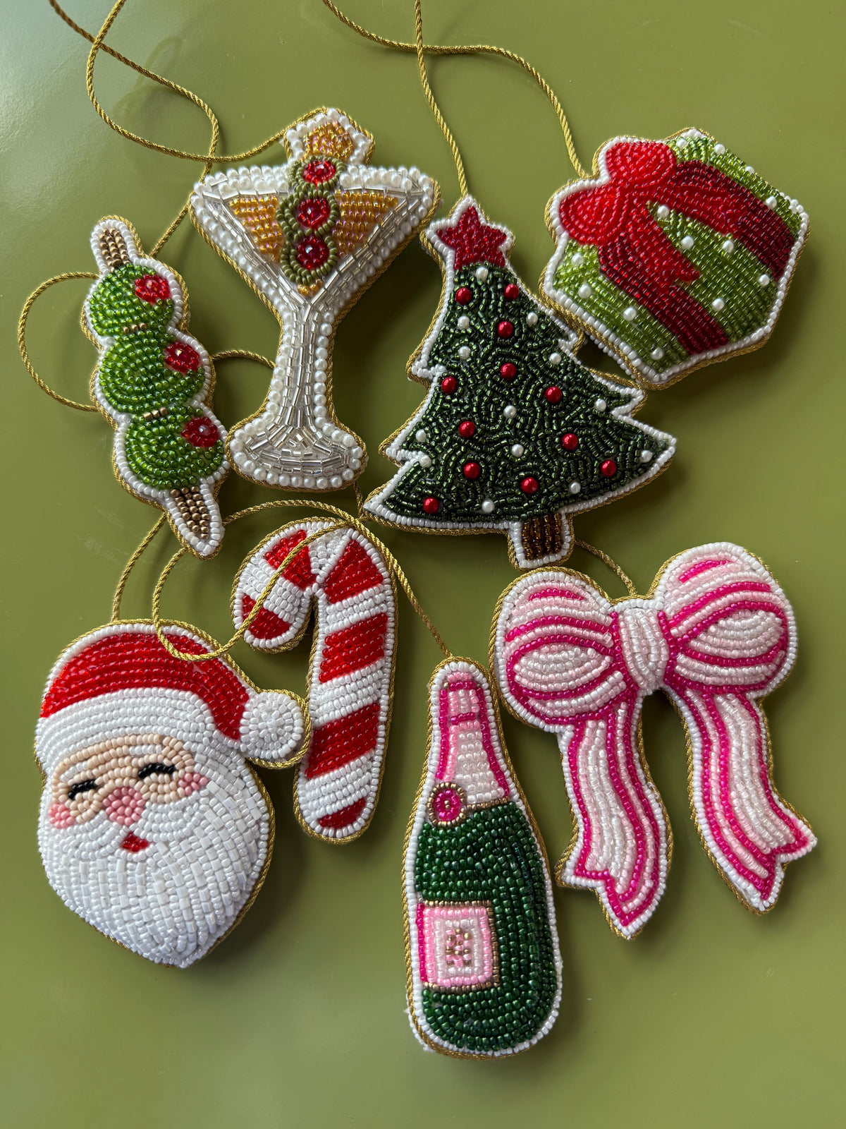 Holiday Beaded Bag Charms