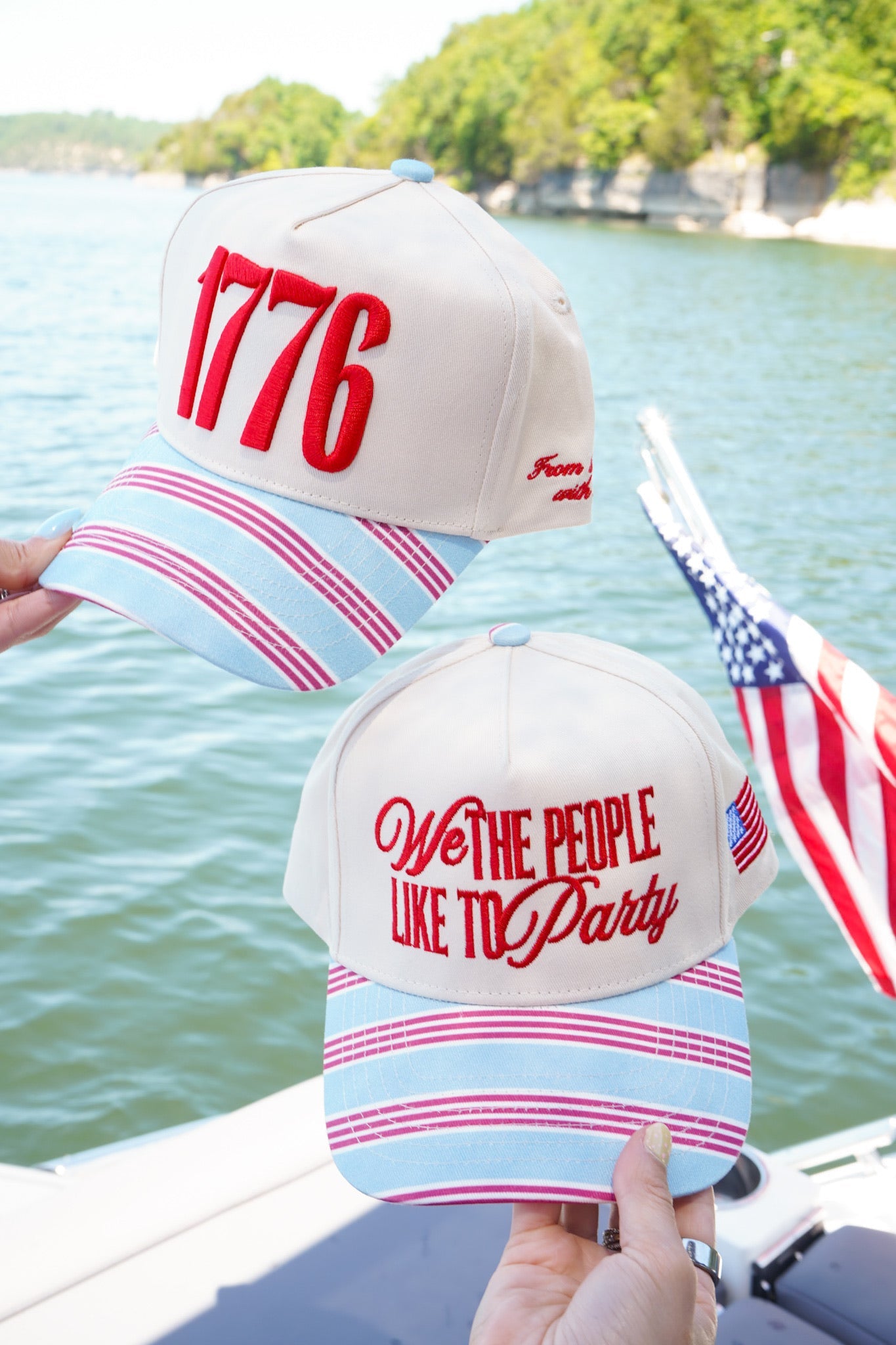 We the People like to Party - Americana Stripe Hat - PREORDER