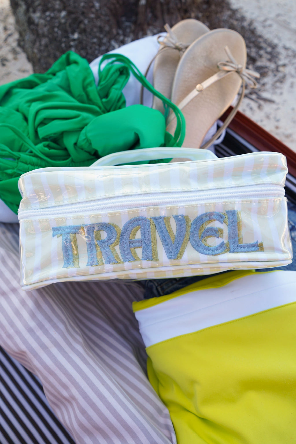 Travel - Sea Stripes Open Top Bag