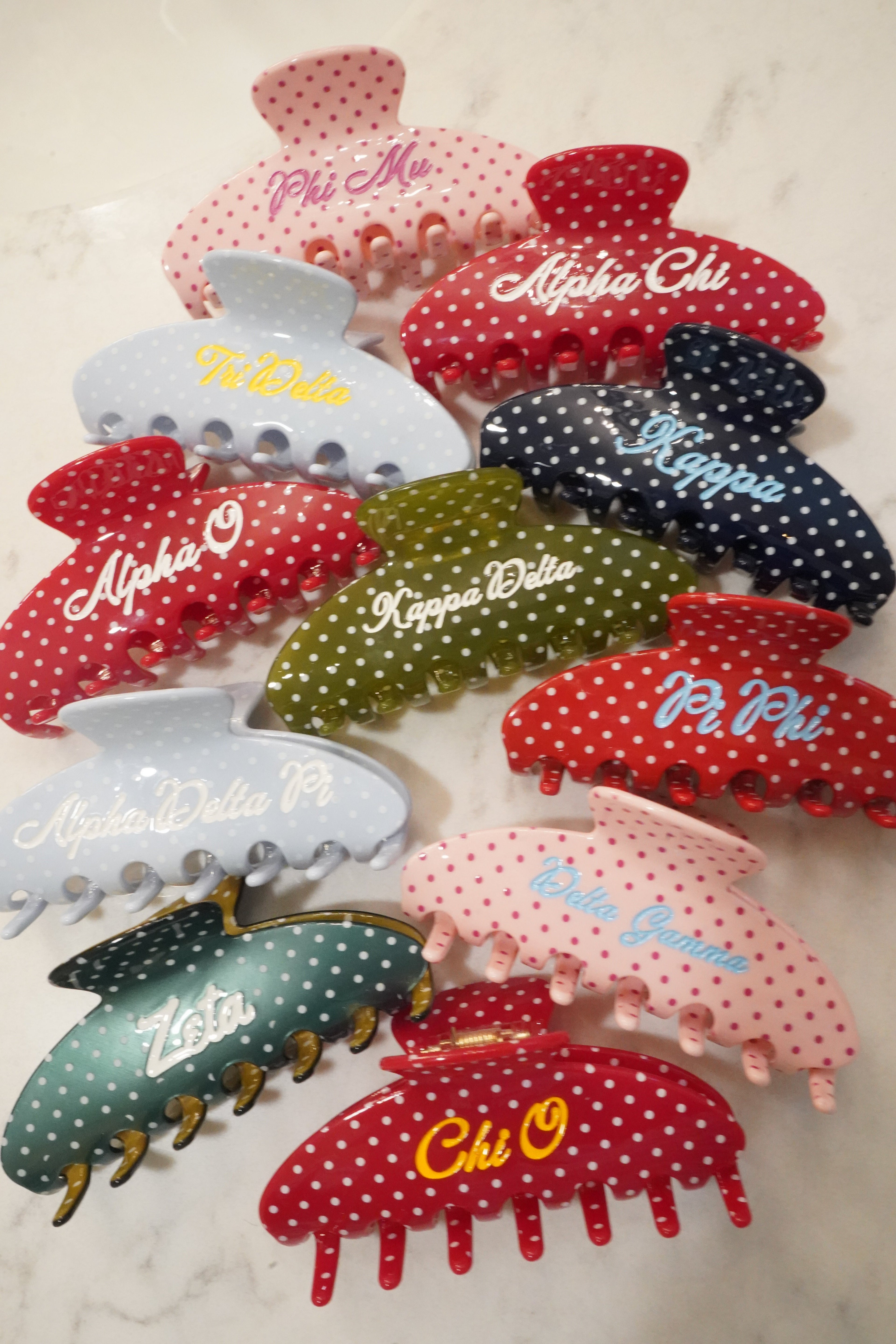 Sorority Hair Clips