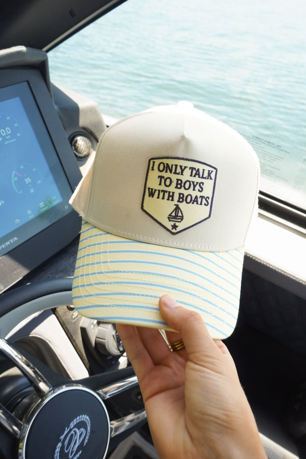 I Only Talk To Boys With Boats Hat