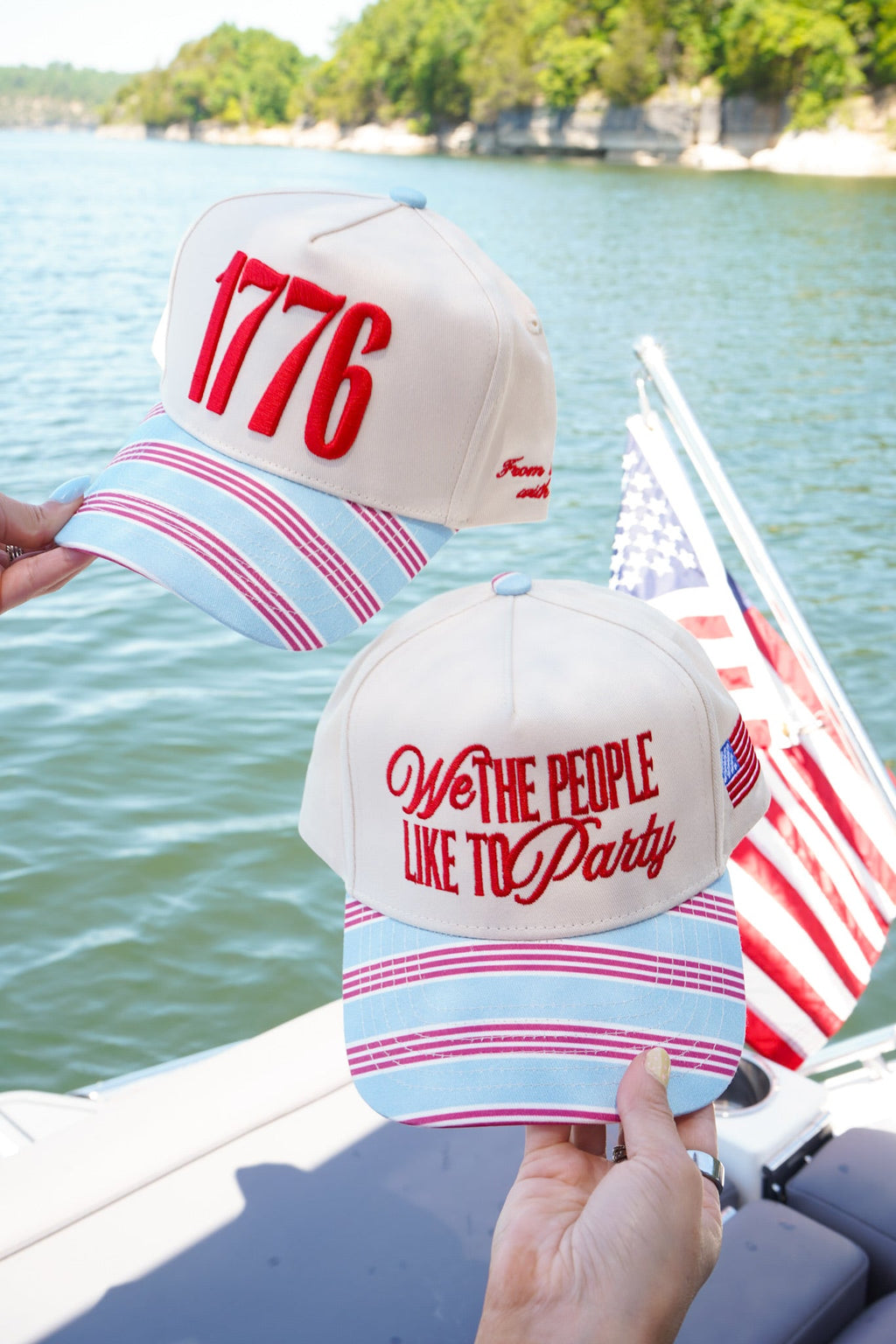 We the People like to Party - Americana Stripe Hat - PREORDER