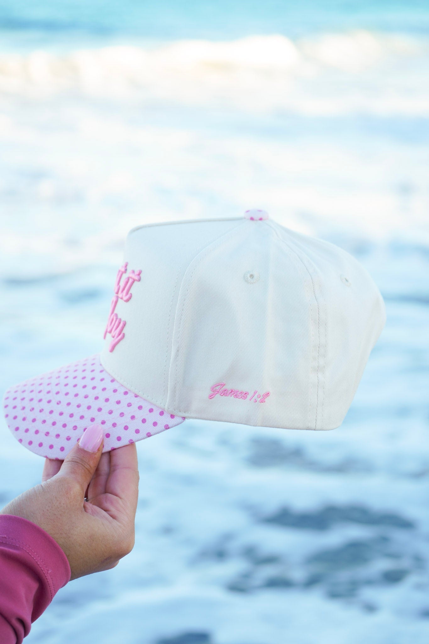 Count It All Joy - Pink Polka Dot Trucker Hat