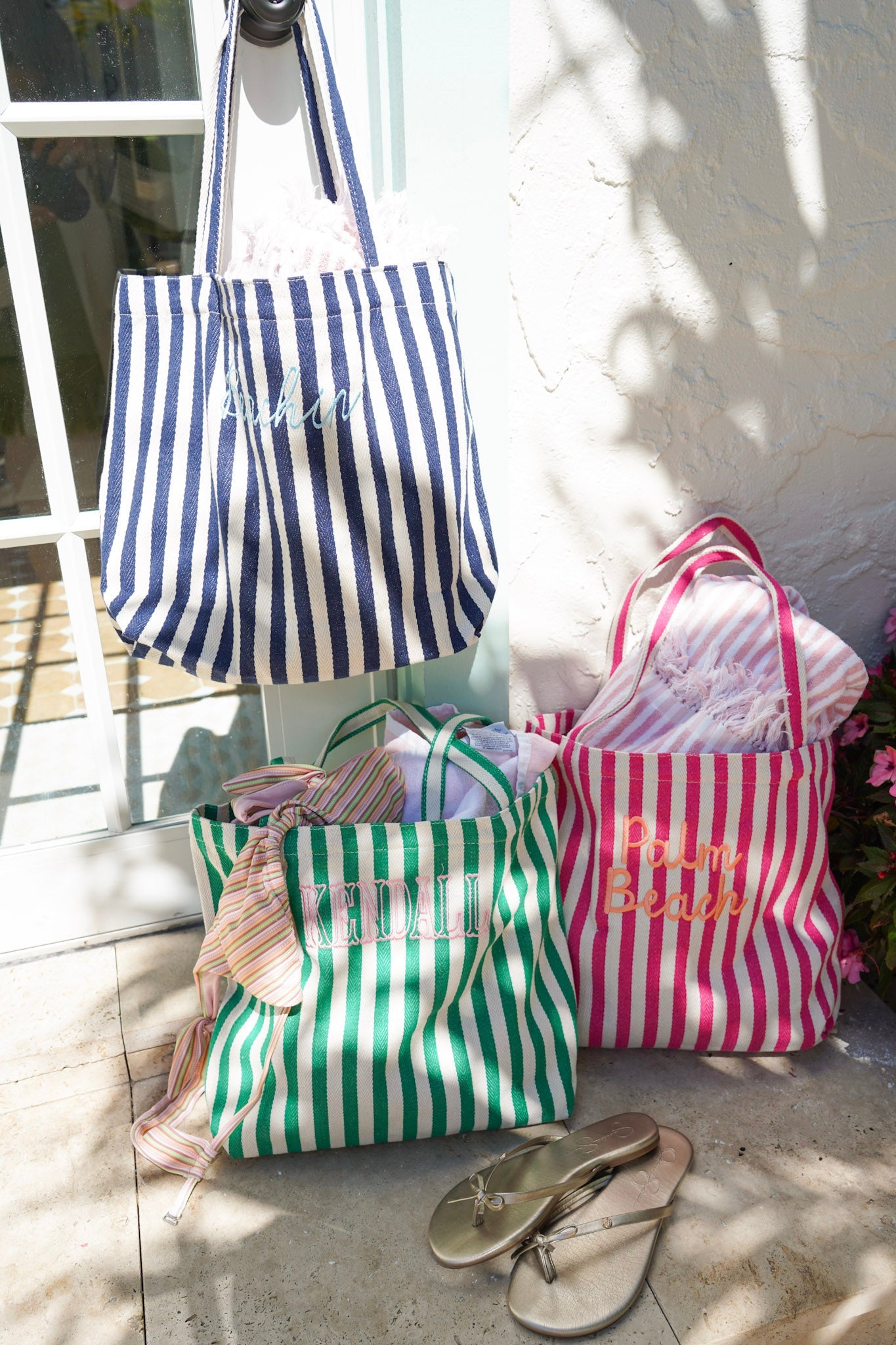 Harbor Canvas Striped Tote