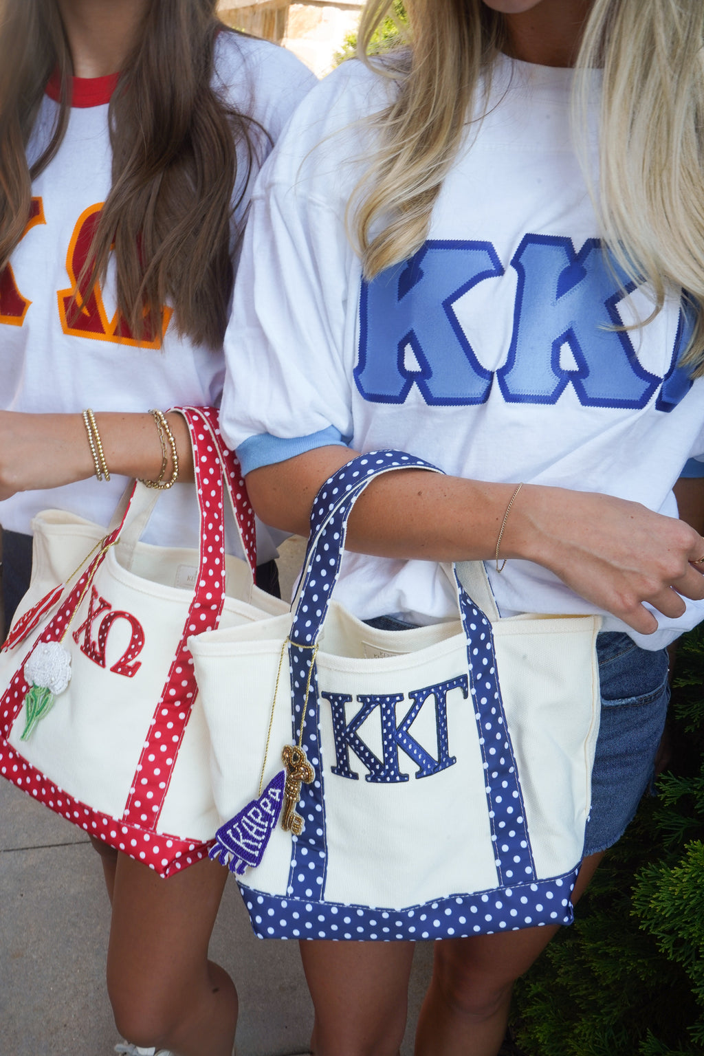 Sorority Mini Polka Dot Canvas Tote