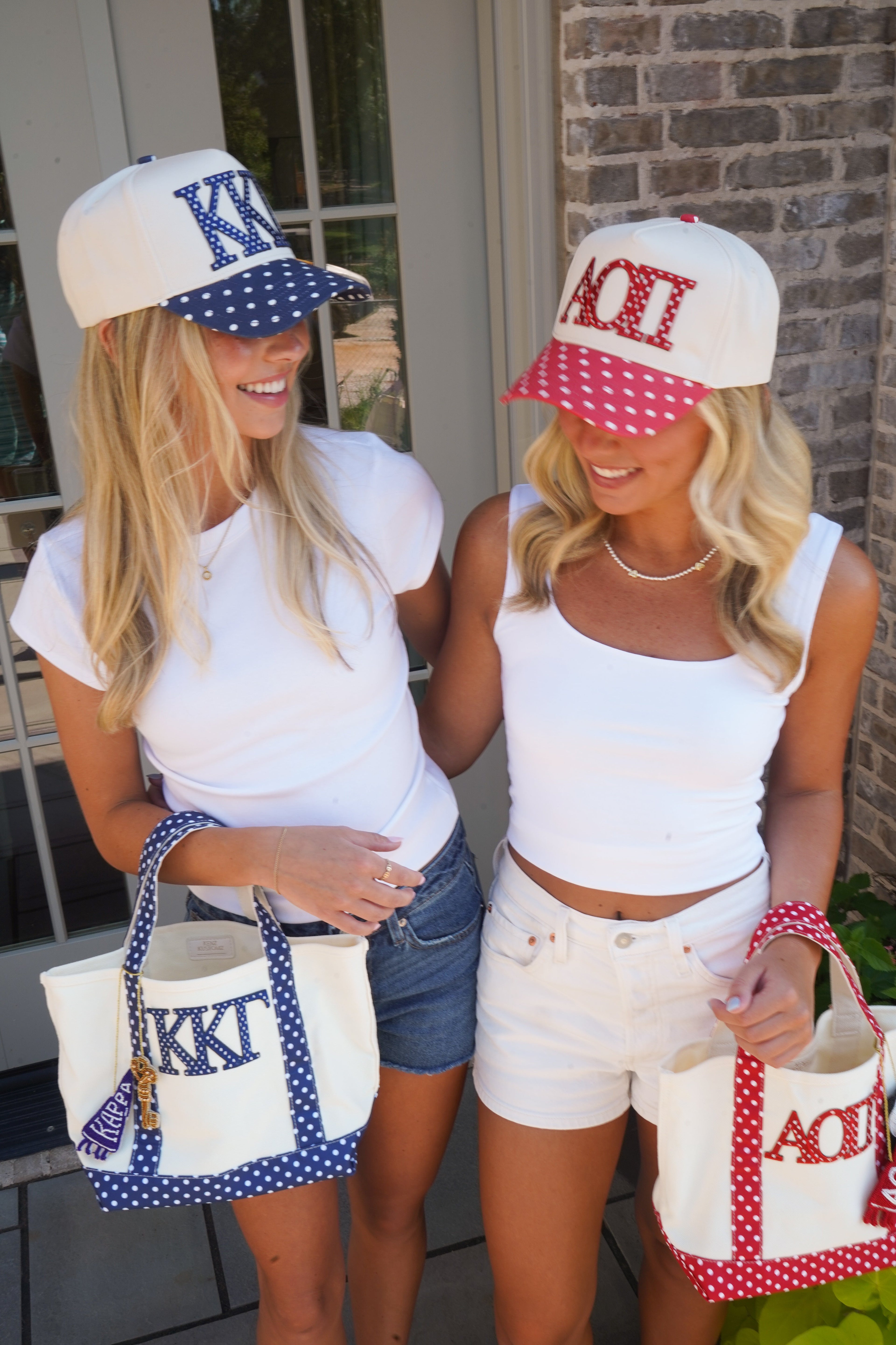 Sorority Mini Polka Dot Canvas Tote