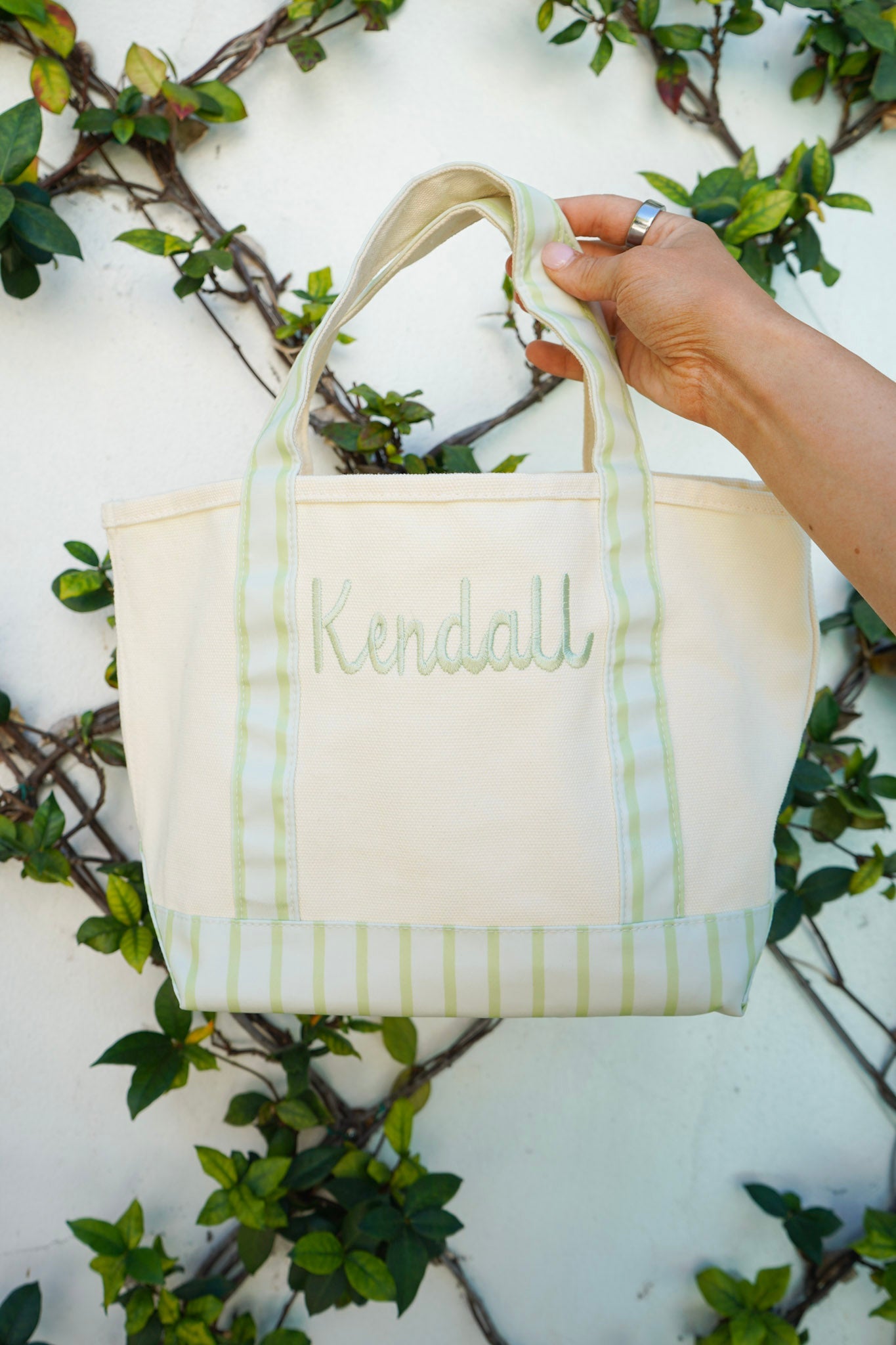 Mini Canvas Tote - Striped