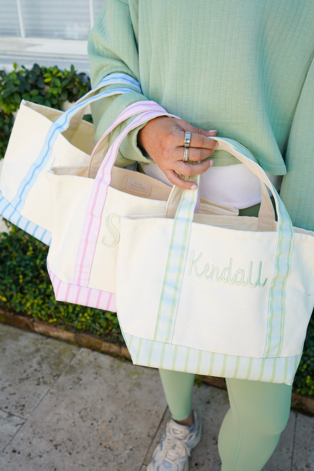 Mini Canvas Tote - Striped