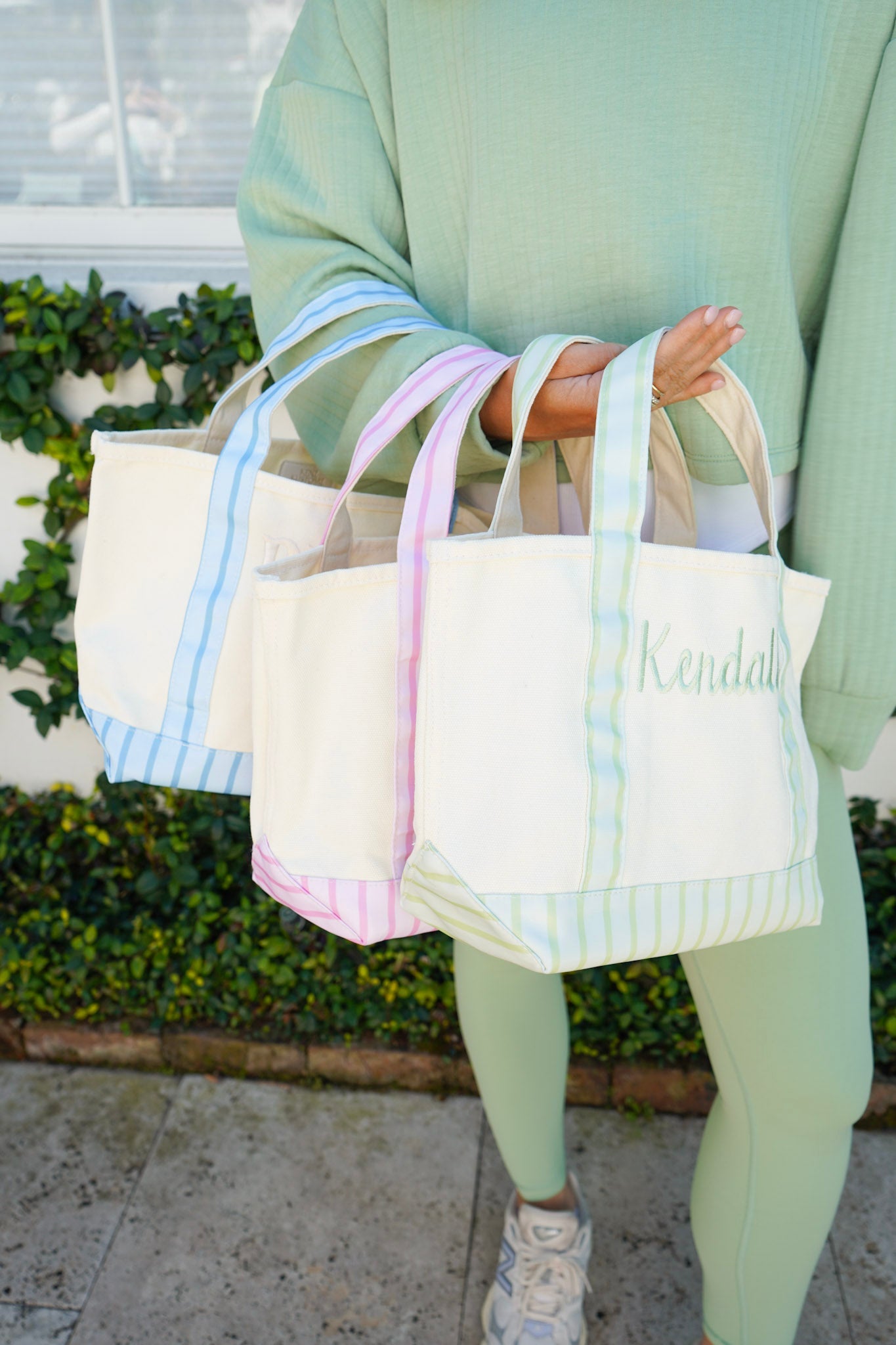 Mini Canvas Tote - Striped