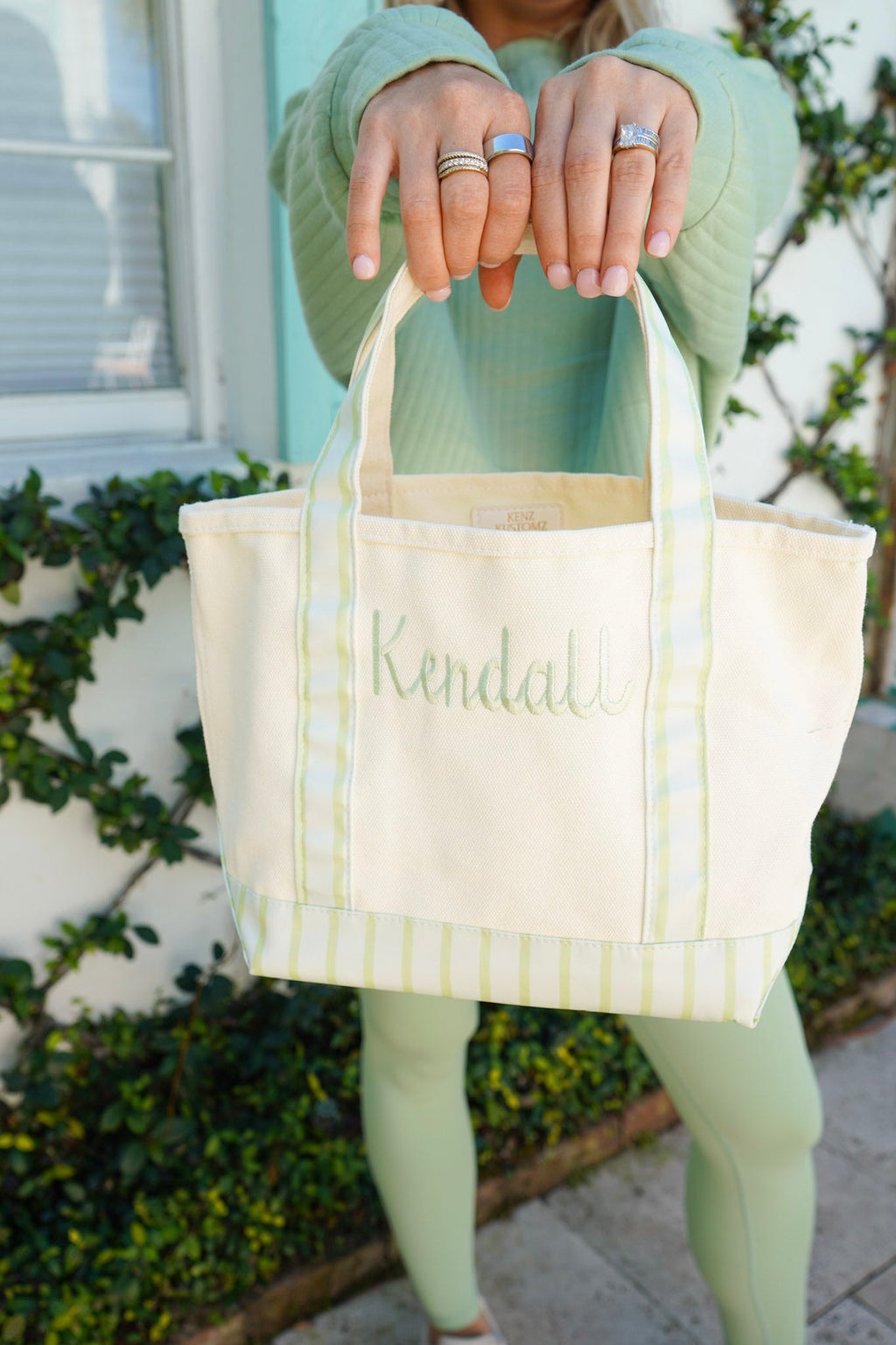 Mini Canvas Tote - Striped