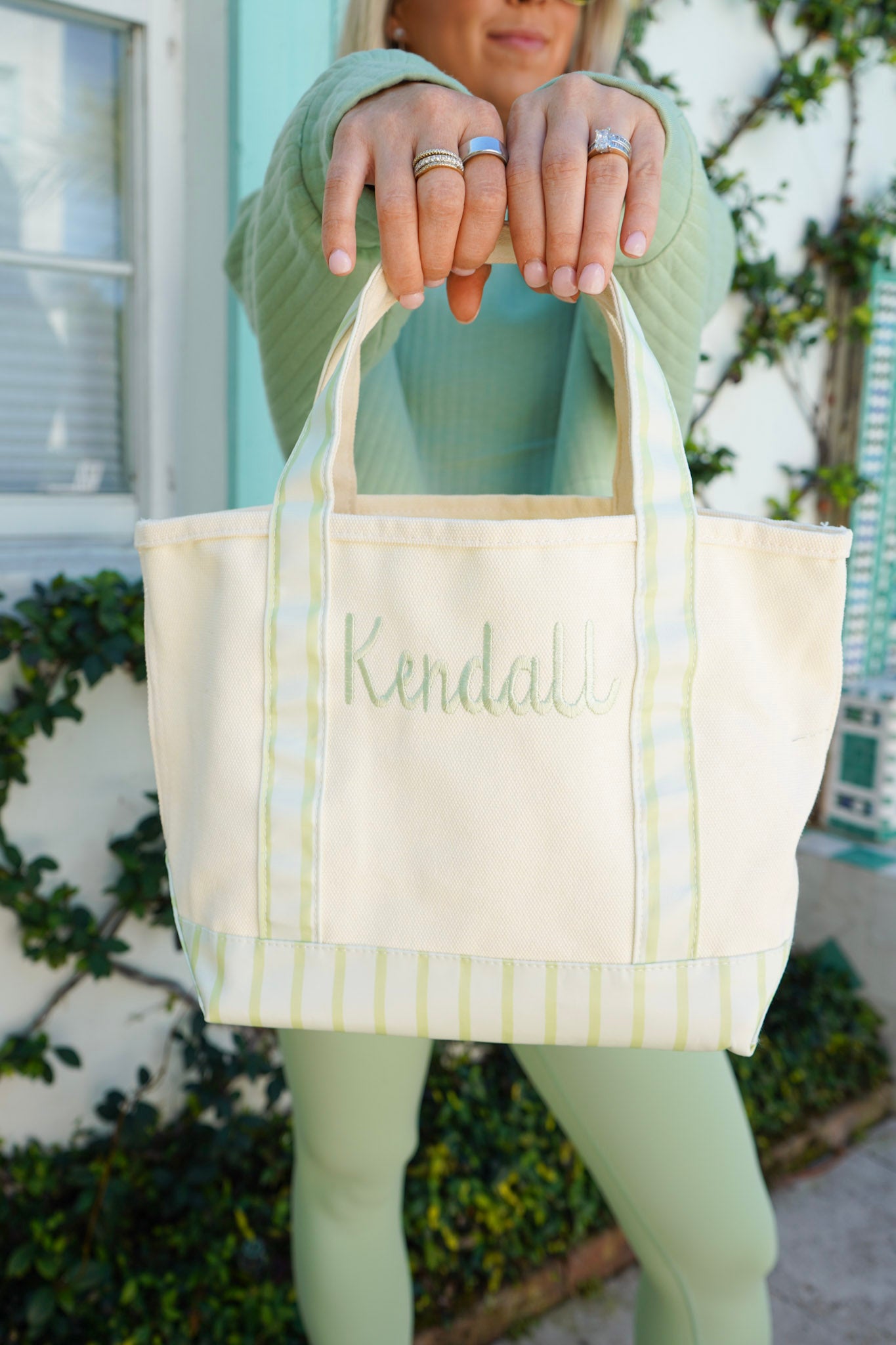 Mini Canvas Tote - Striped