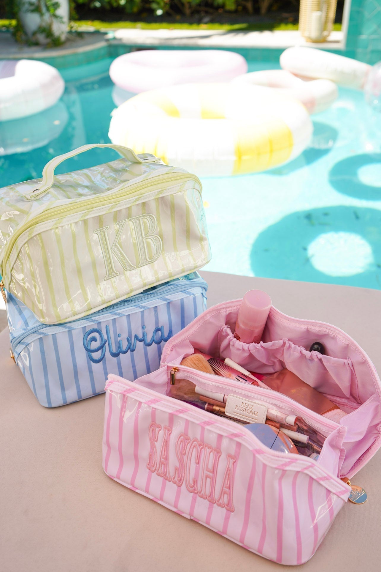 Rosemary Makeup Bag - Embroidered