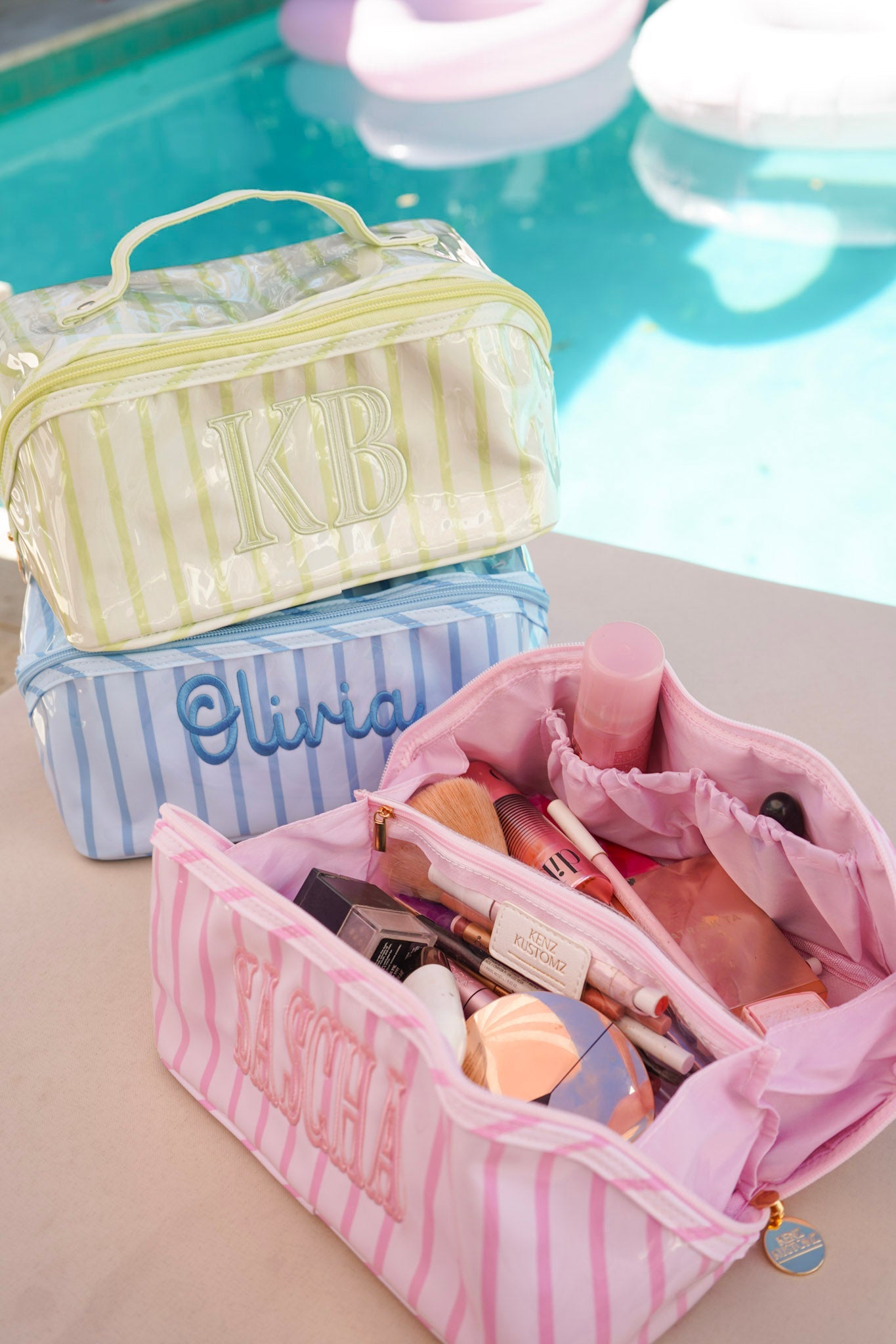 Rosemary Makeup Bag - Embroidered