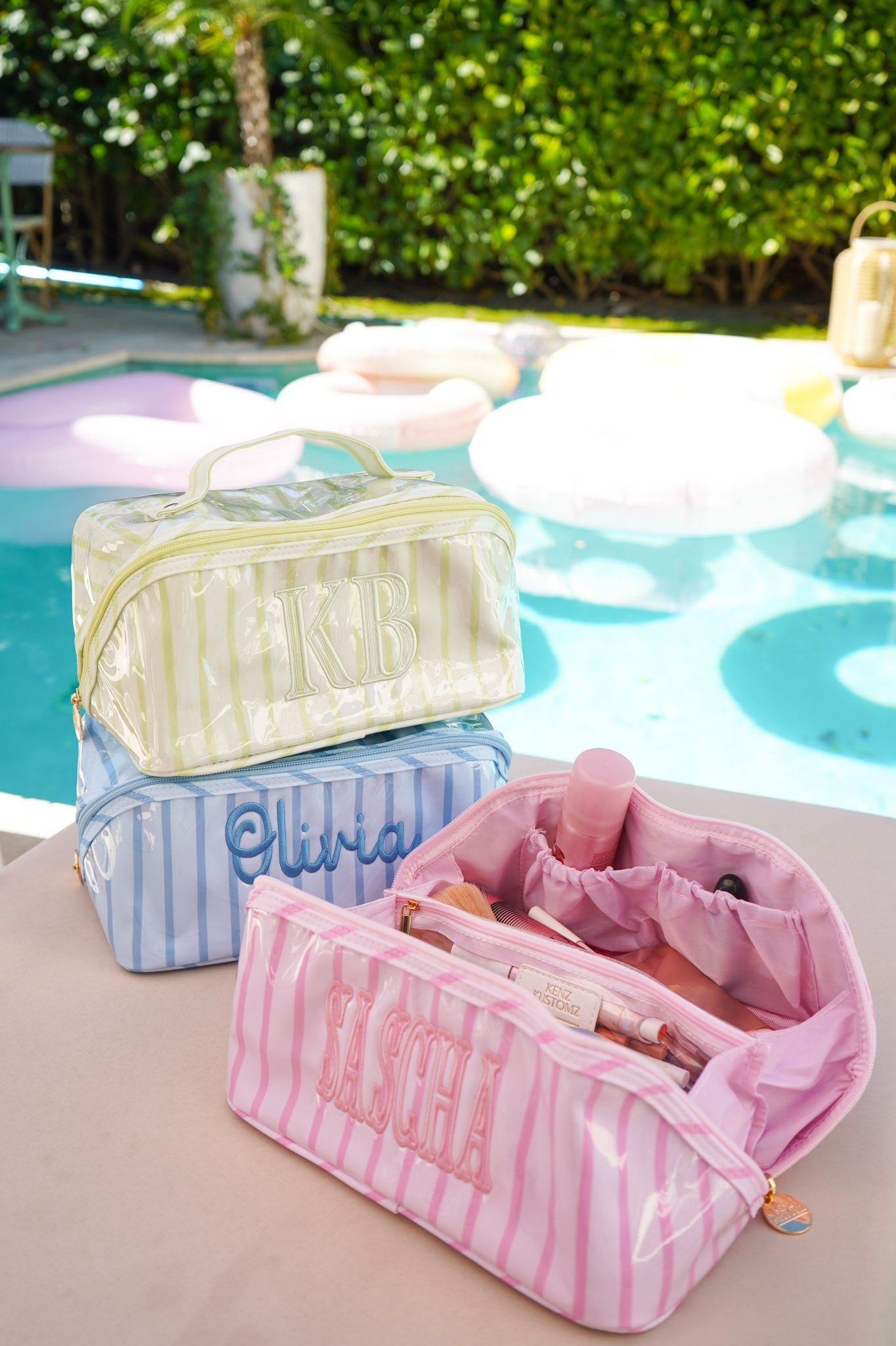 Rosemary Makeup Bag - Embroidered