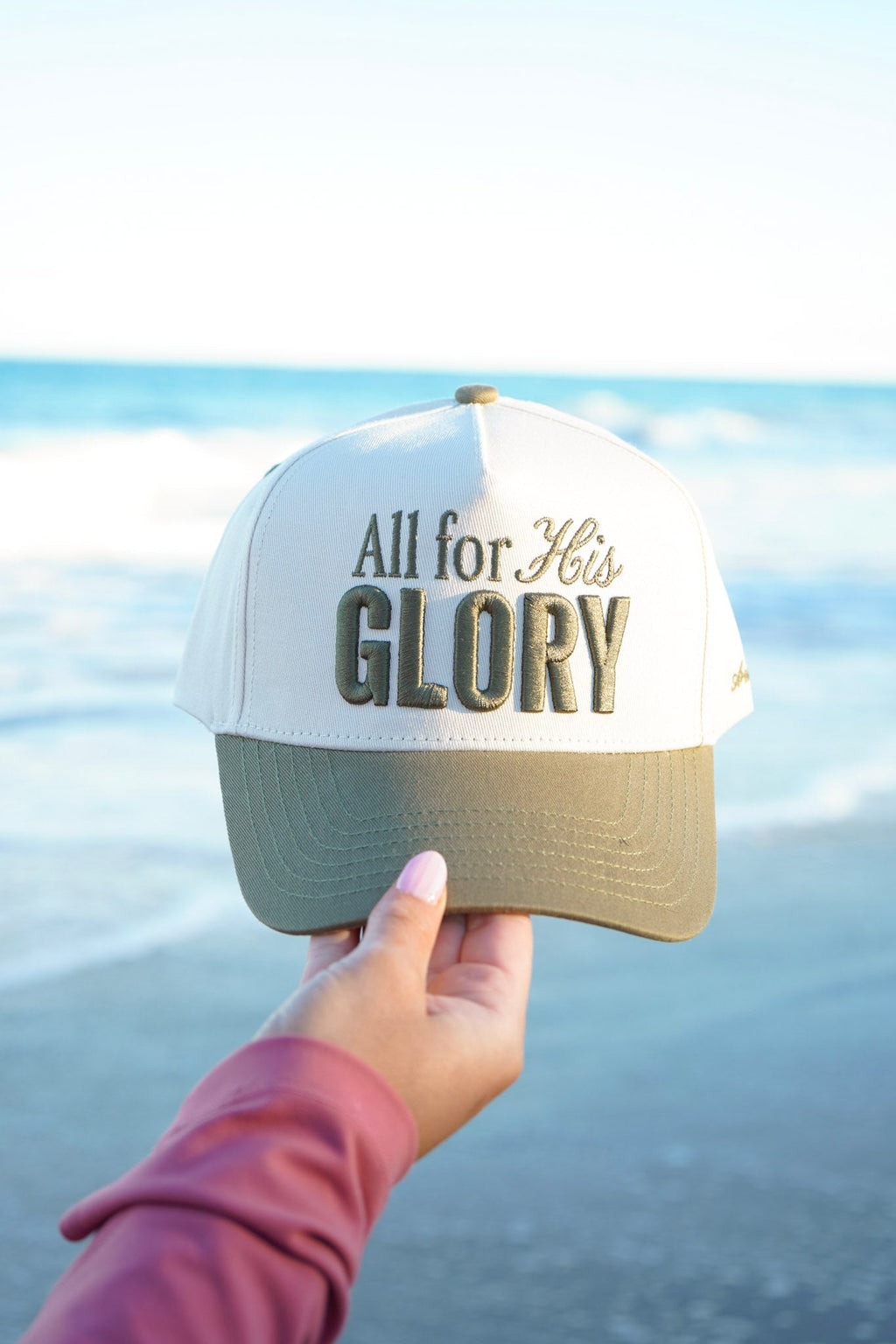 All For His Glory - Olive Trucker Hat