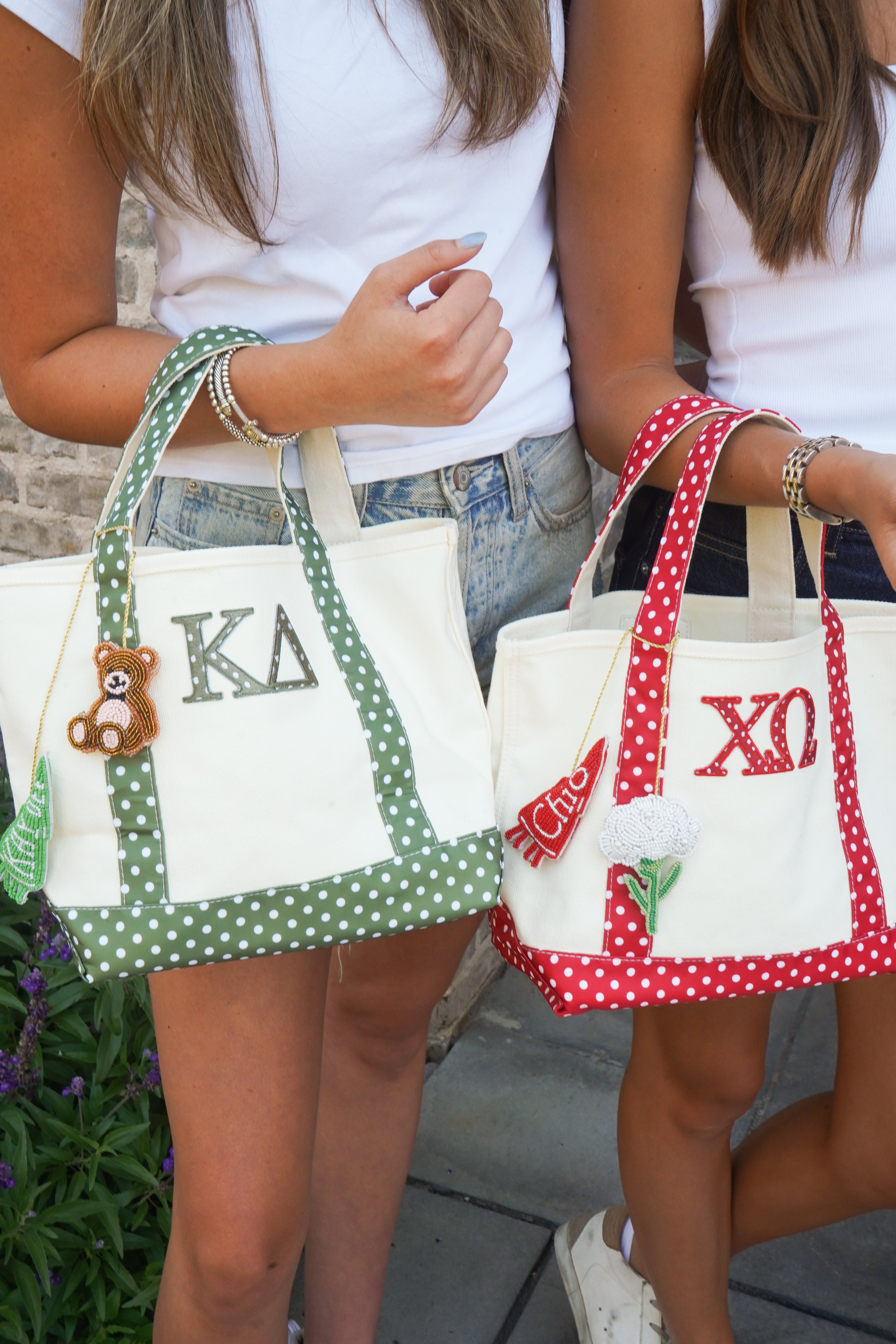 Sorority Mini Polka Dot Canvas Tote
