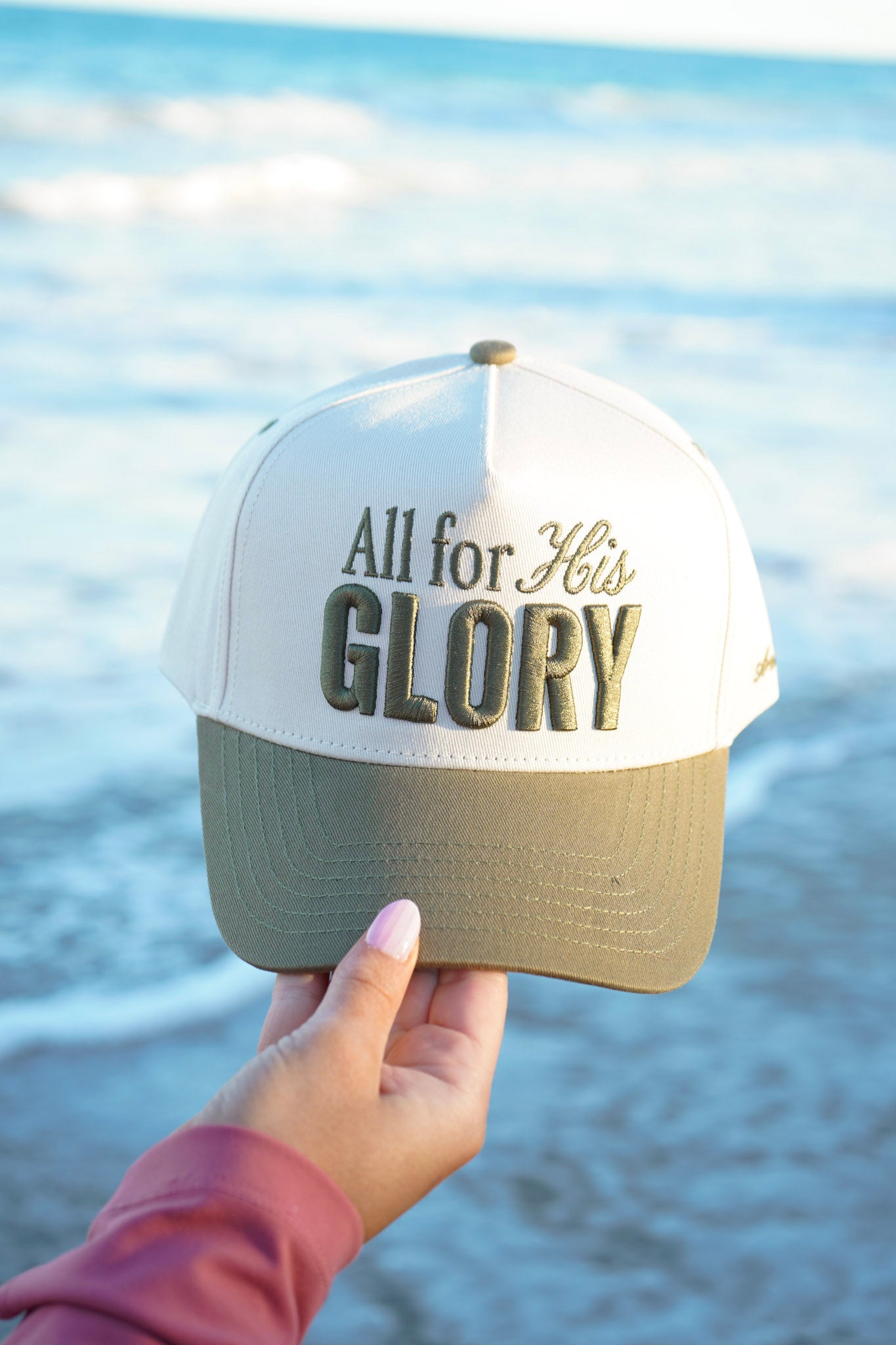 All For His Glory - Olive Trucker Hat
