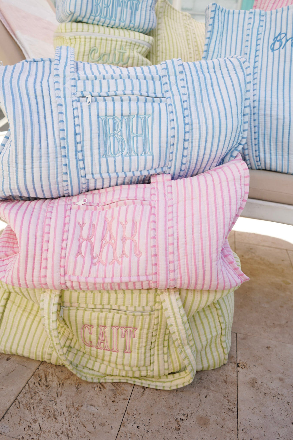 Quilted Block-Print - Stripe Collection