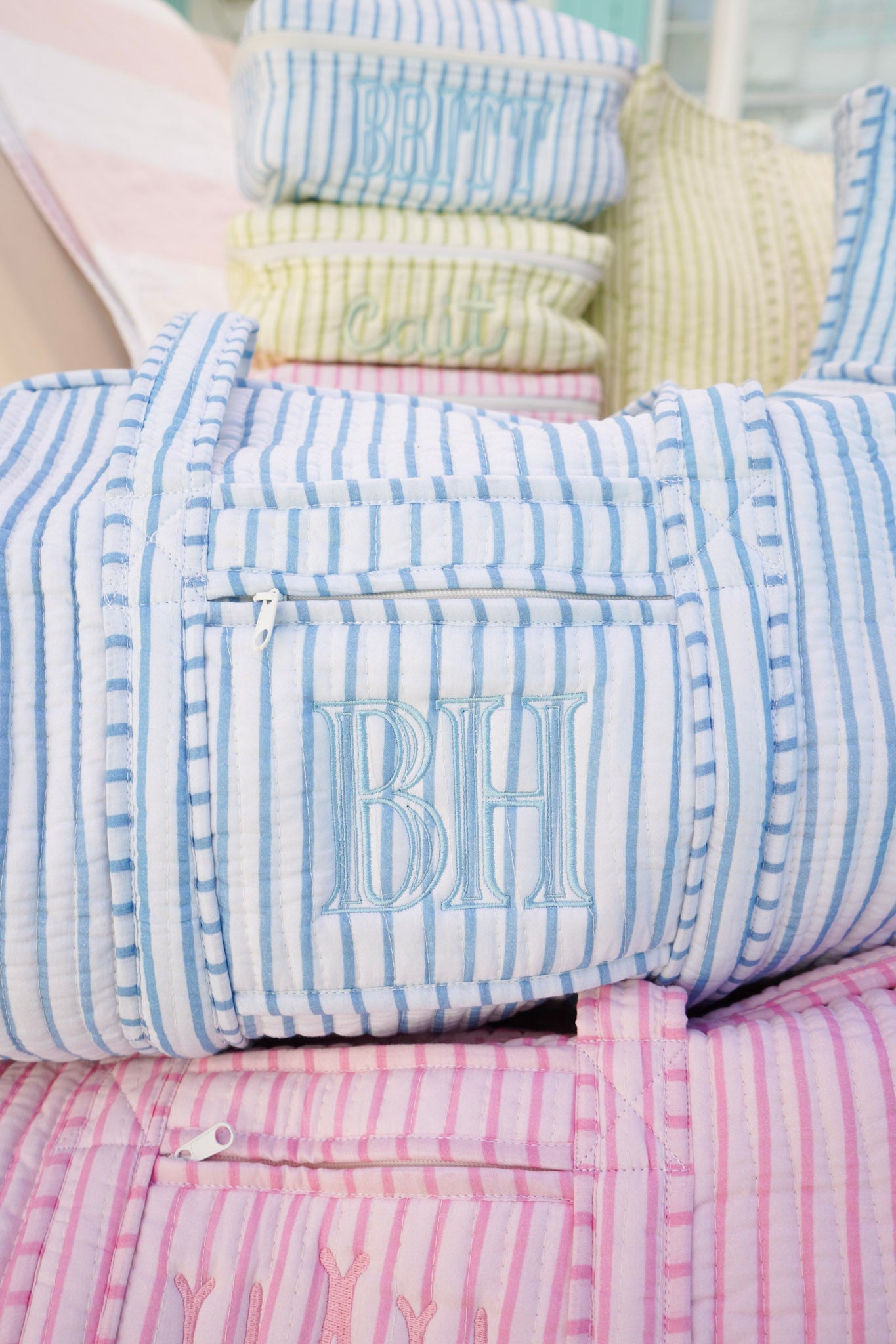 Quilted Block-Print - Stripe Collection