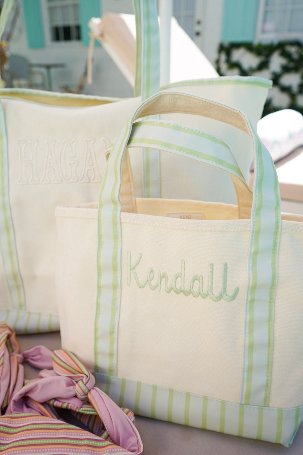 Mini Canvas Tote - Striped