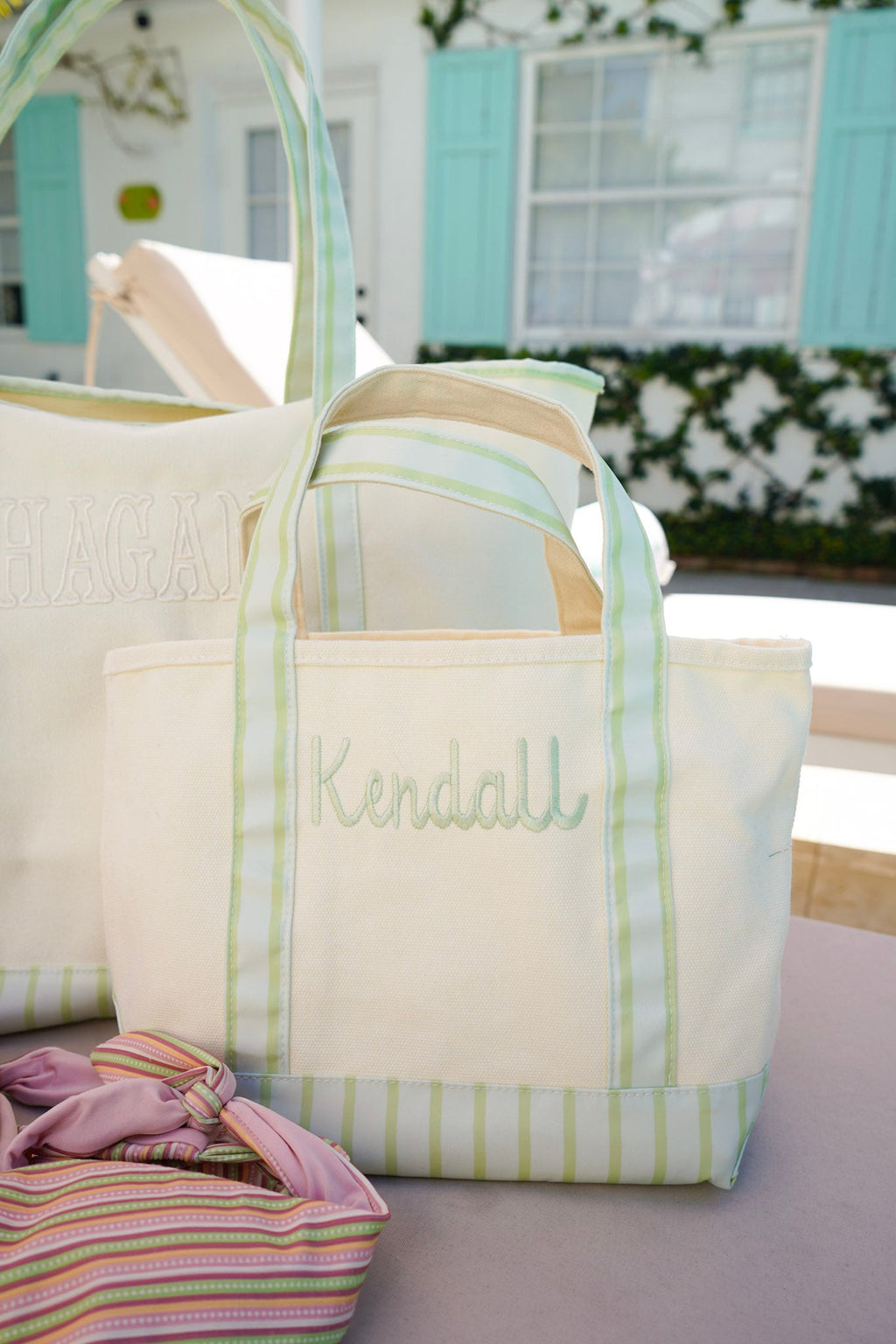 Mini Canvas Tote - Striped