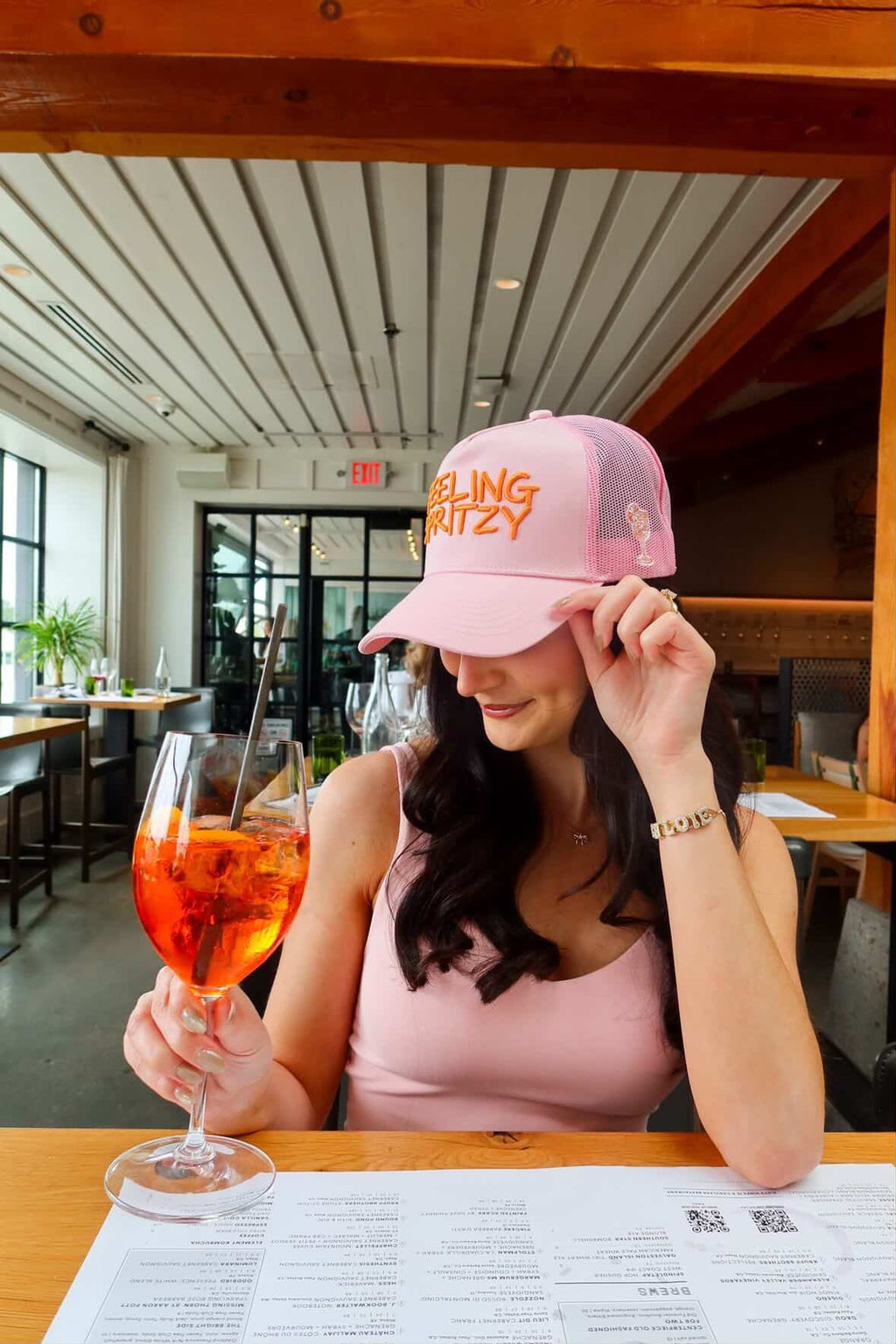Feeling Spritzy - Pink Vintage Trucker Hat