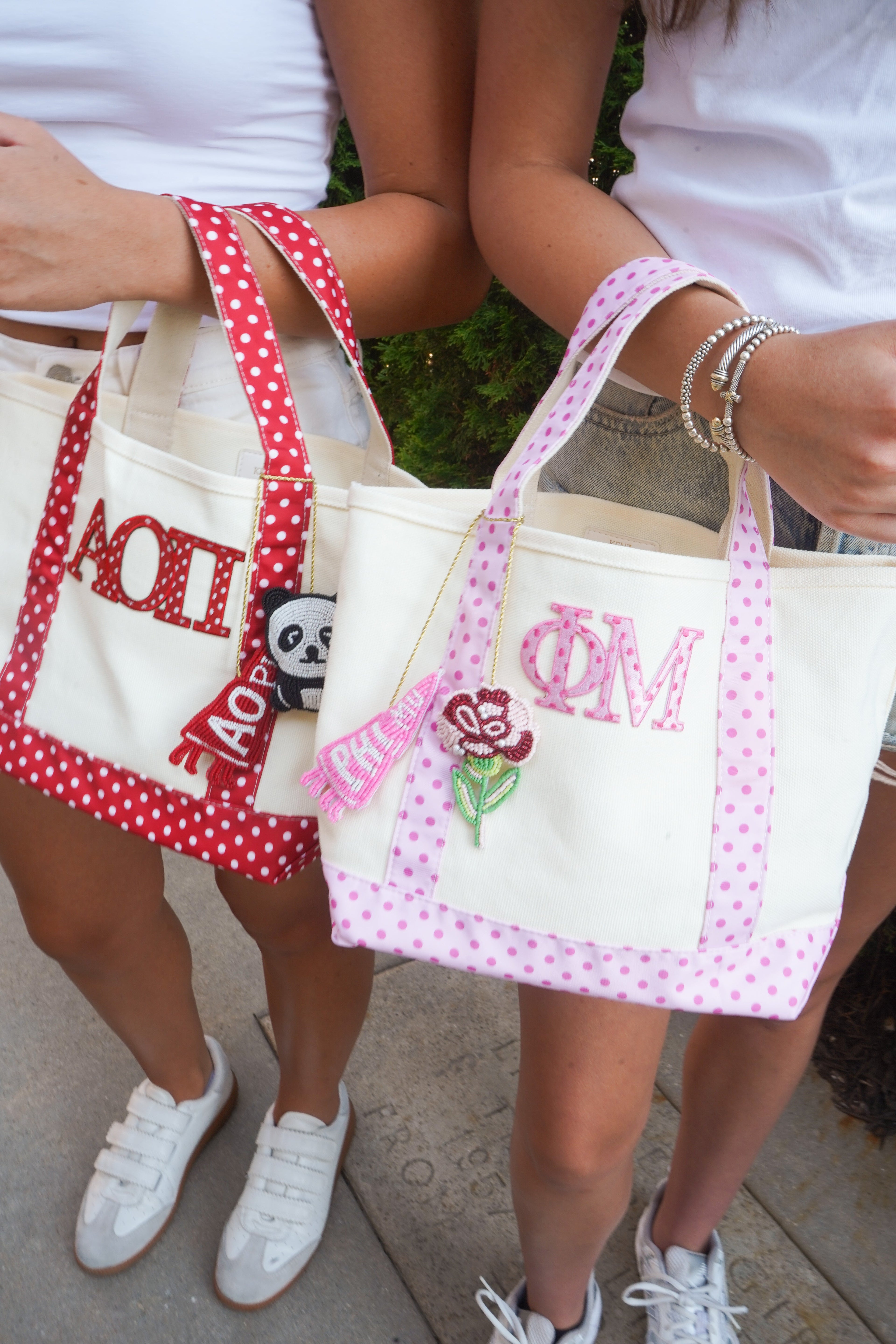 Sorority Mini Polka Dot Canvas Tote
