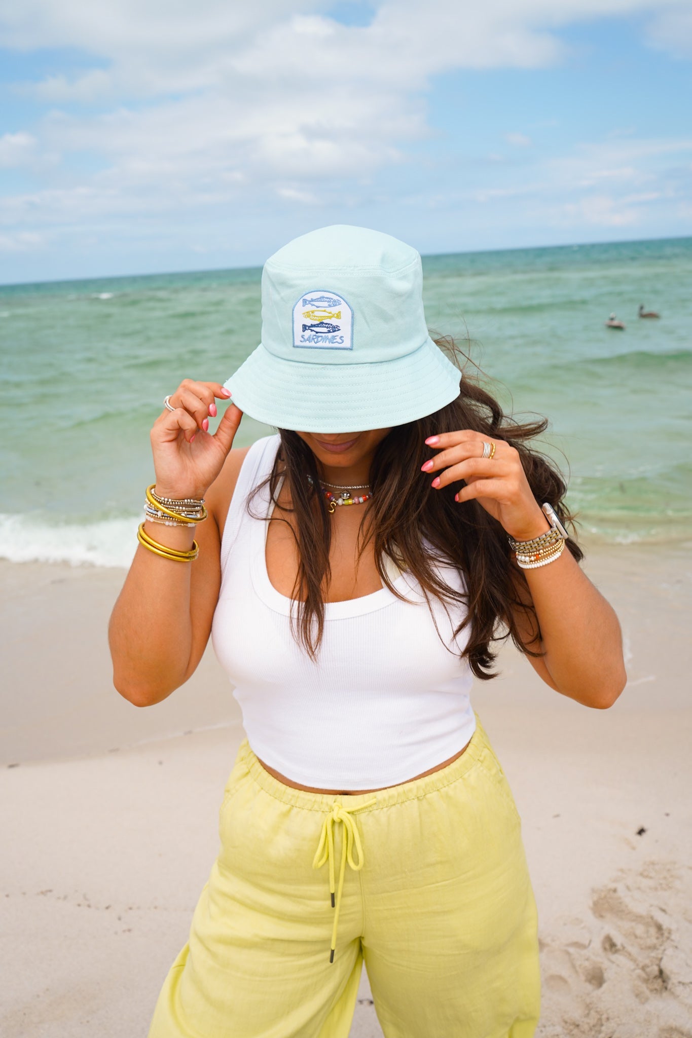 Sardines Hat - Pink & Blue