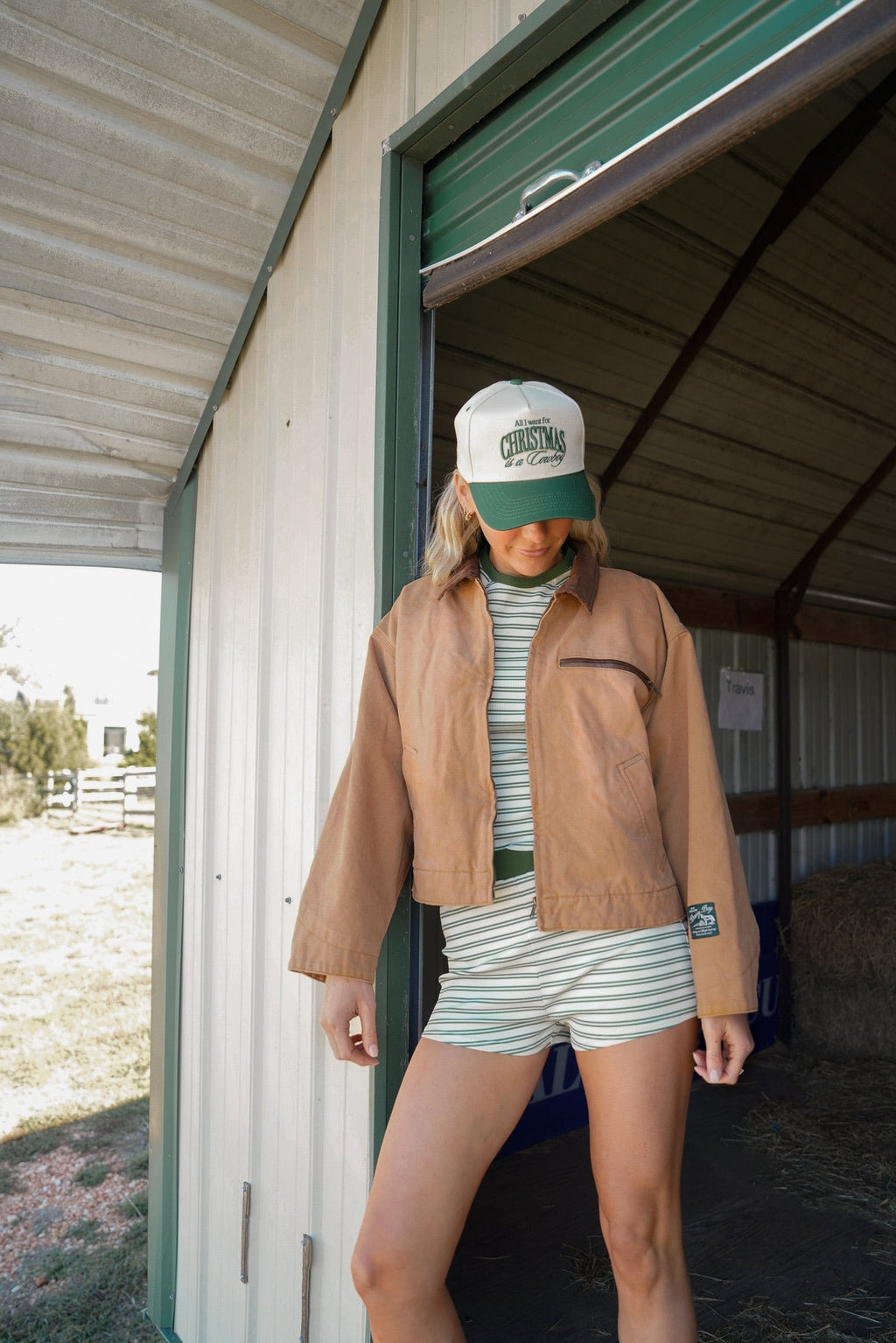 All I want for Christmas is a Cowboy - Green Vintage Trucker Hat