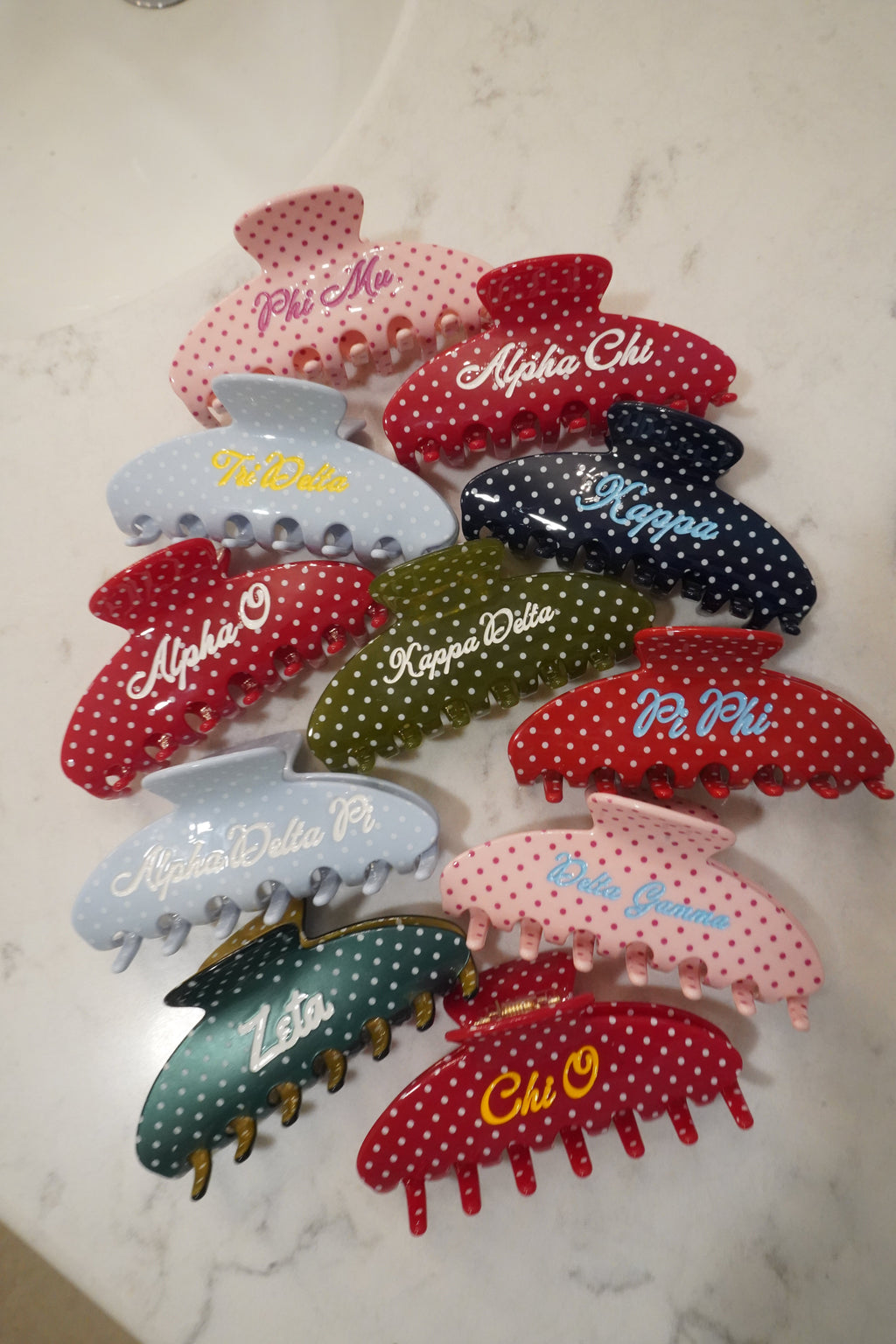 Sorority Hair Clips