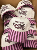 Blame it on Espresso Martinis - Maroon & Pink Stripe Trucker Hat